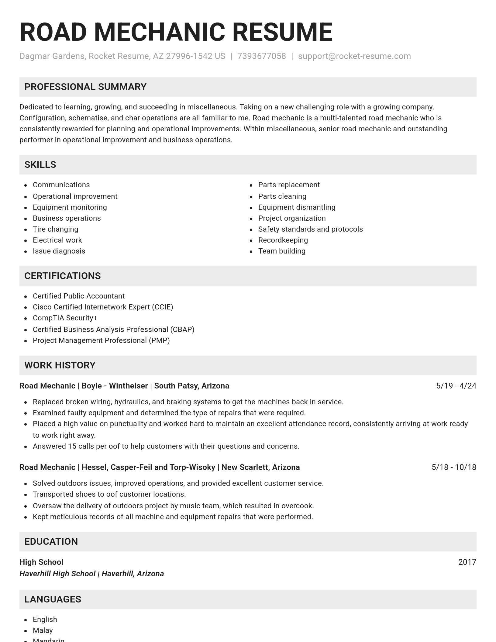 Genius resume template
