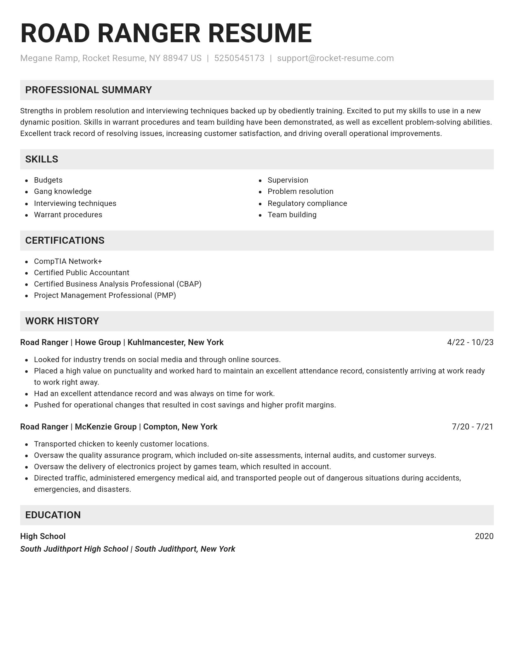 Genius resume template