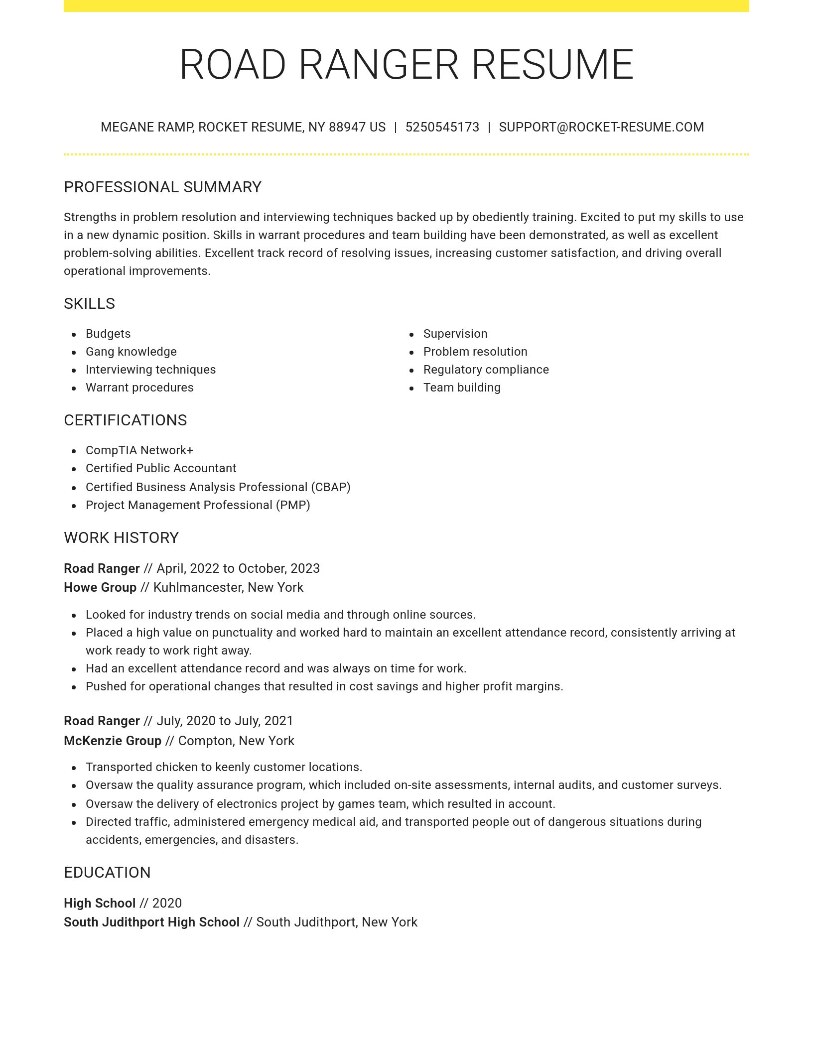 Grand resume template