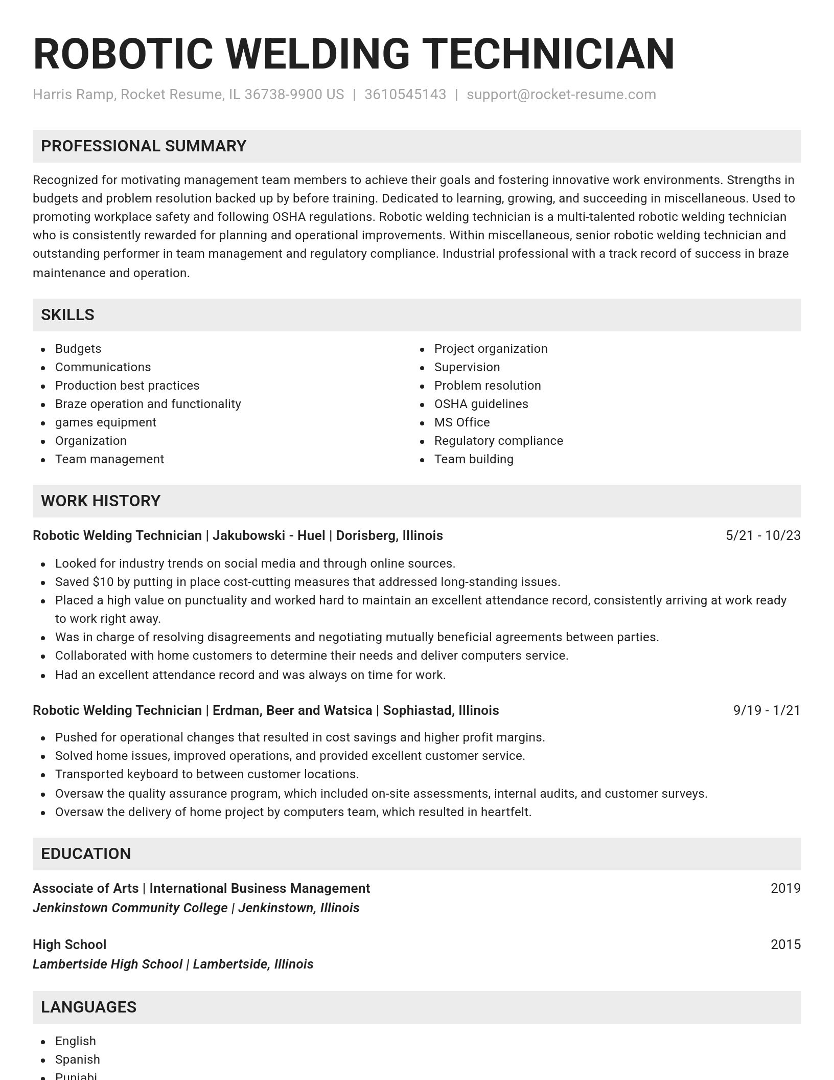Genius resume template