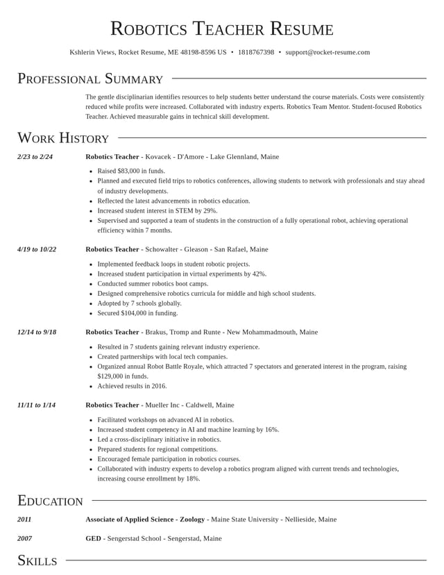 Director resume template