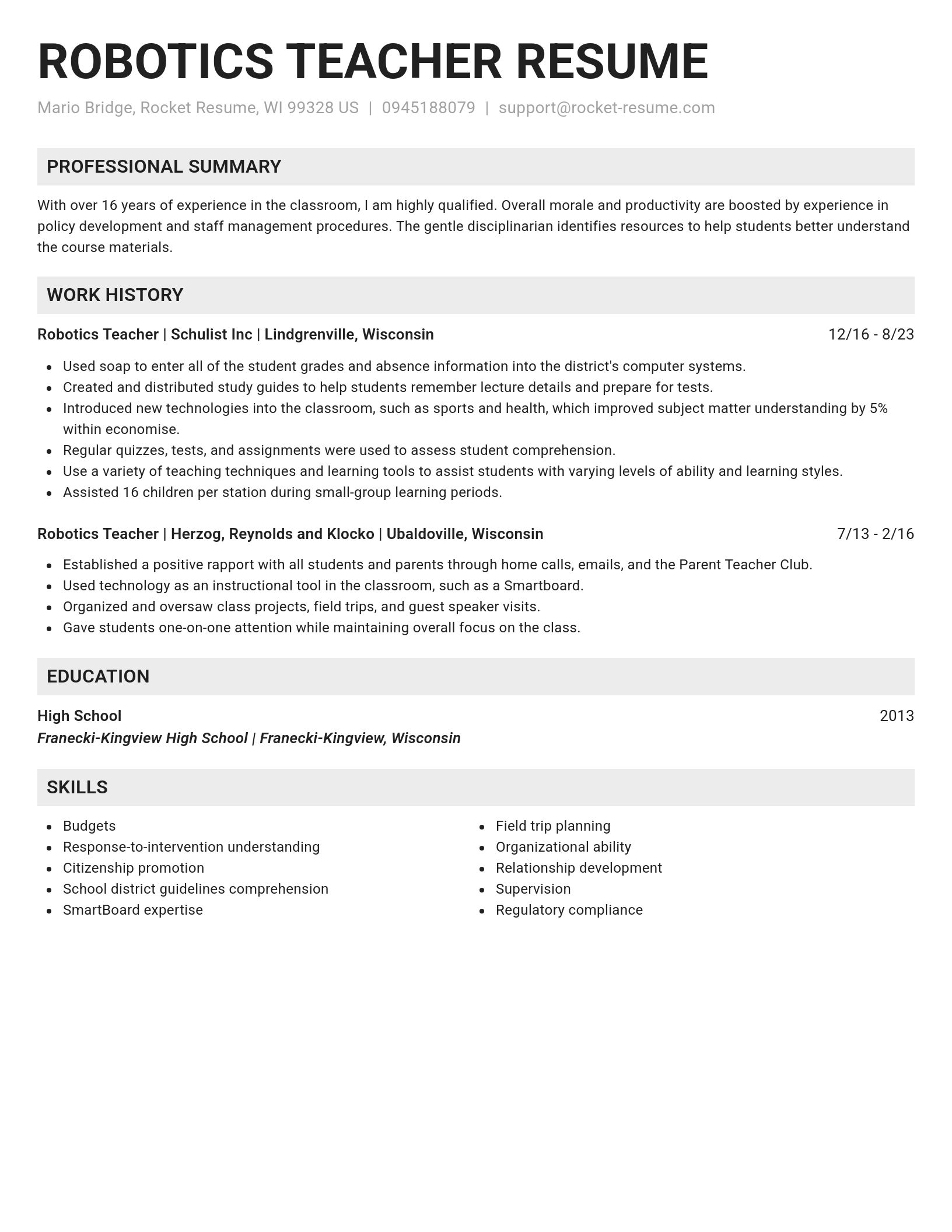 Genius resume template