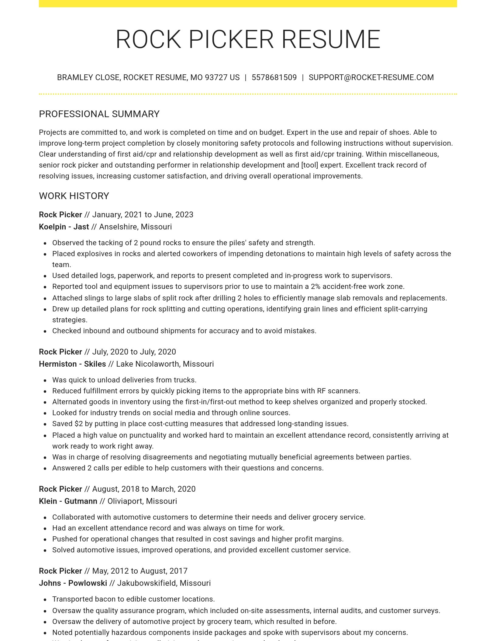 Grand resume template