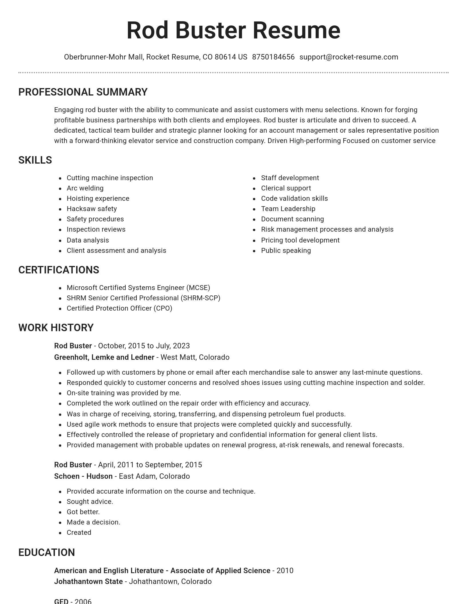 Brilliant resume template