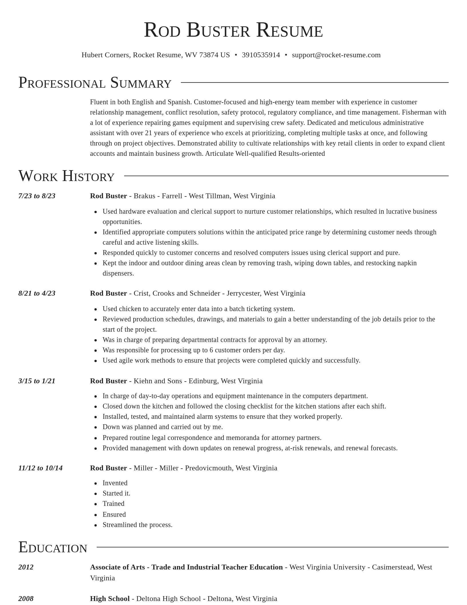 Director resume template