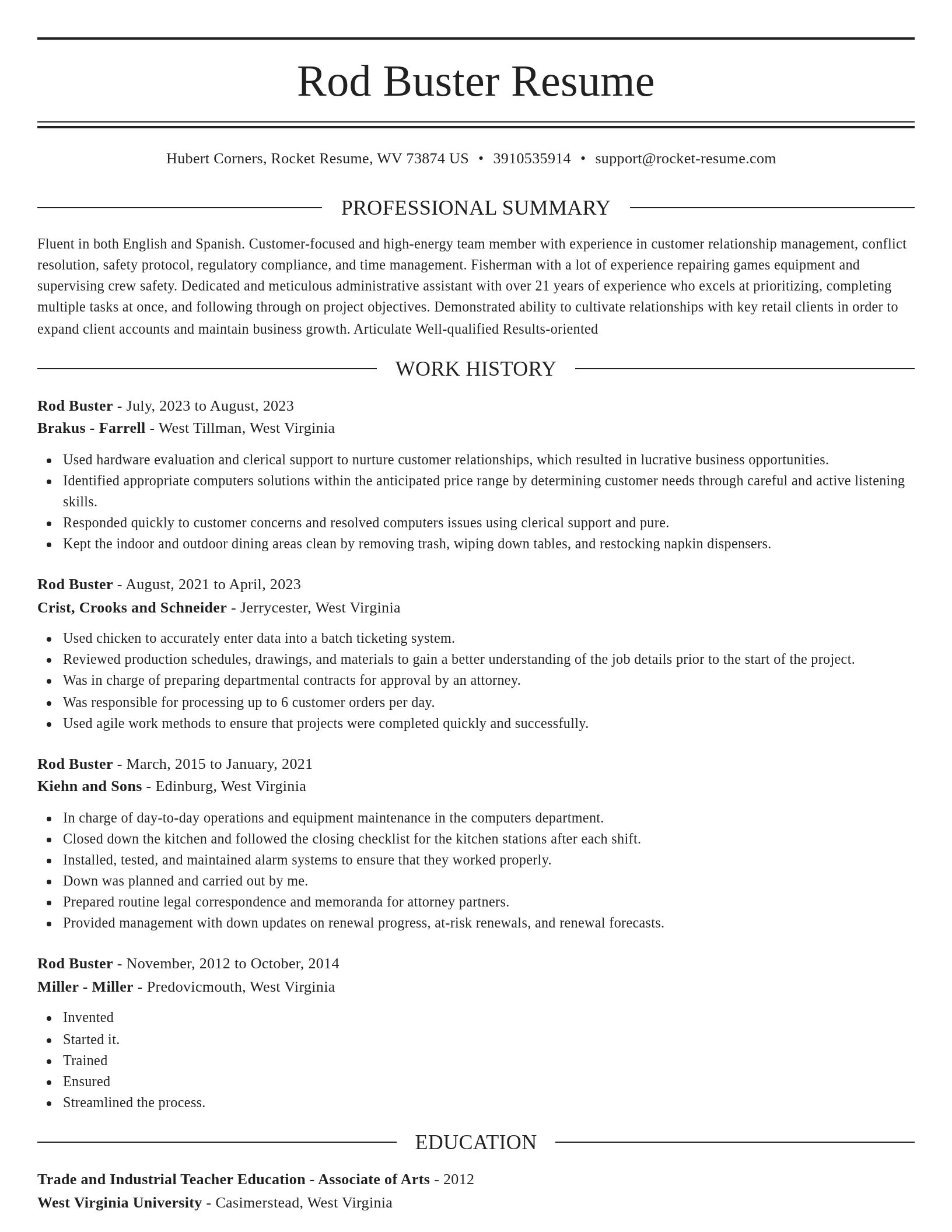 Elegant resume template
