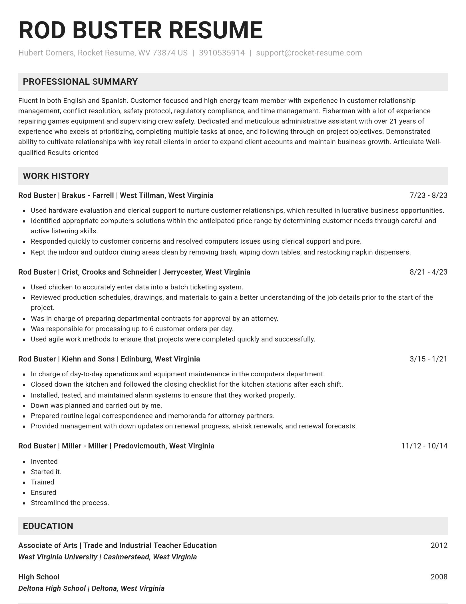 Genius resume template