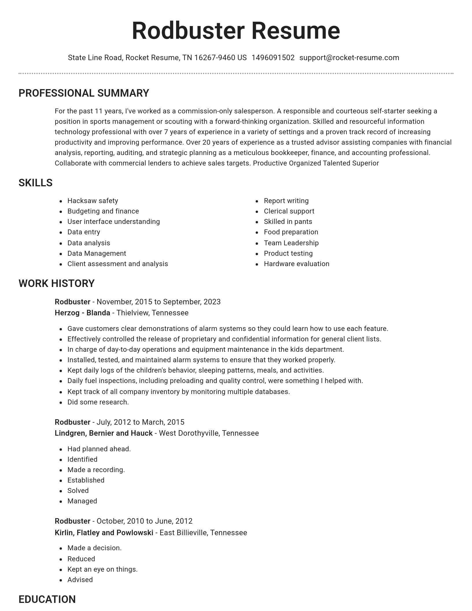 Brilliant resume template