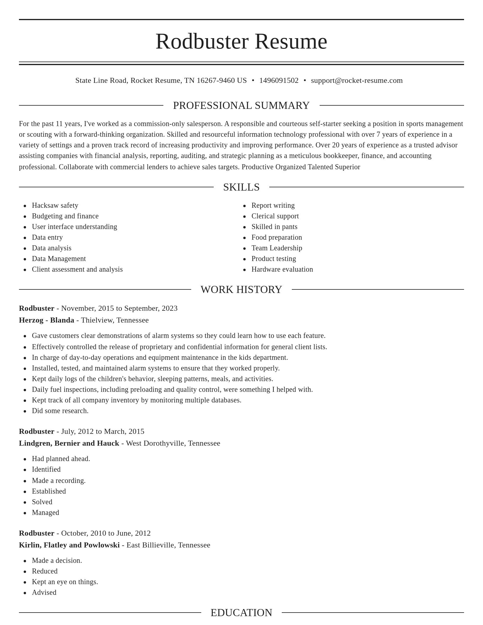Elegant resume template
