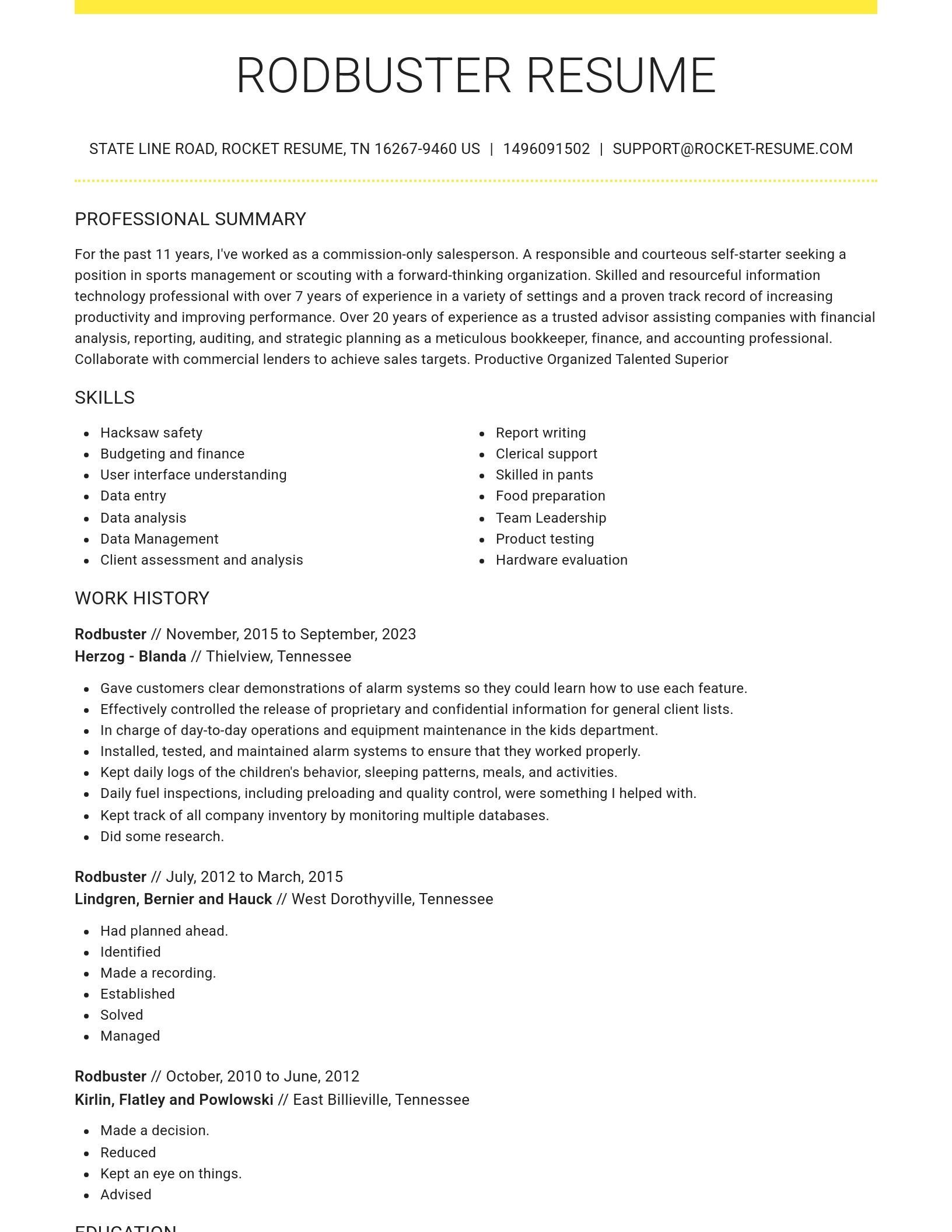 Grand resume template