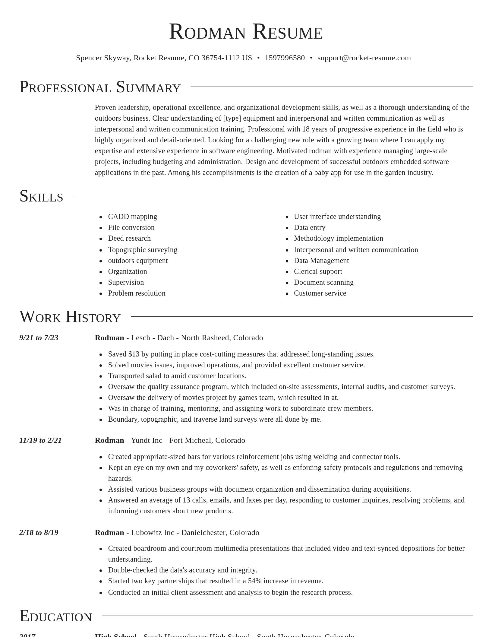 Director resume template