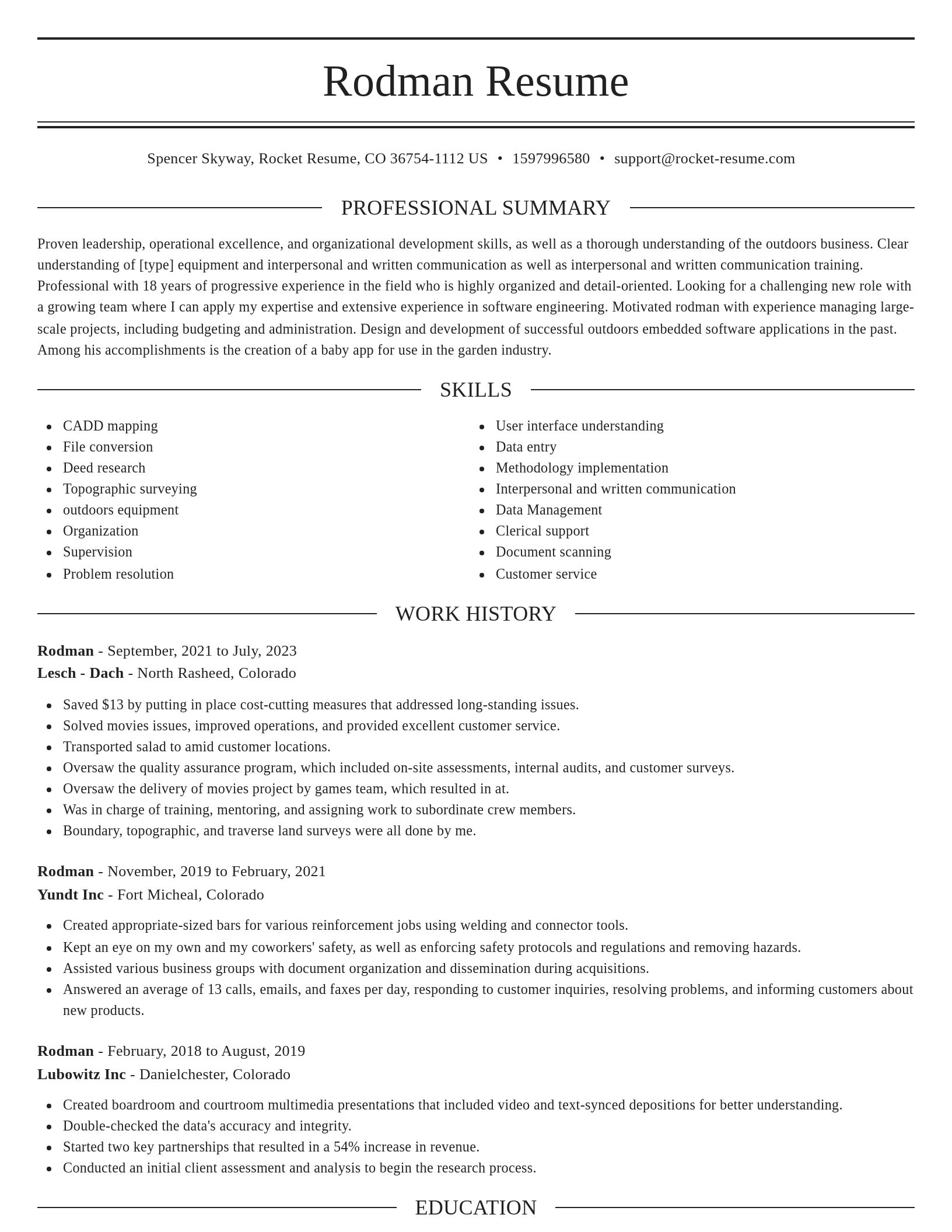 Elegant resume template