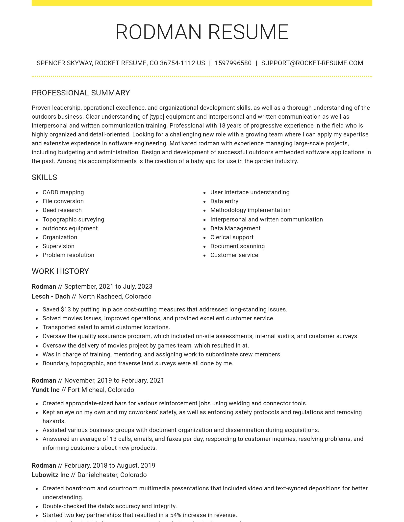 Grand resume template