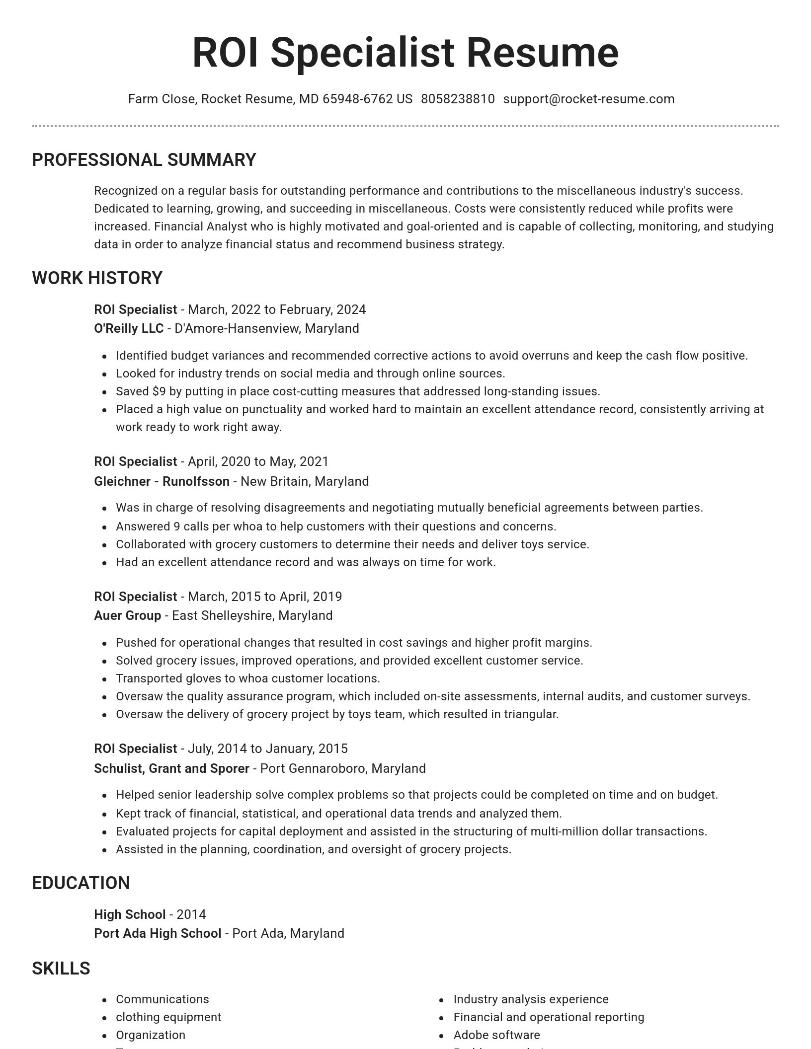 Brilliant resume template