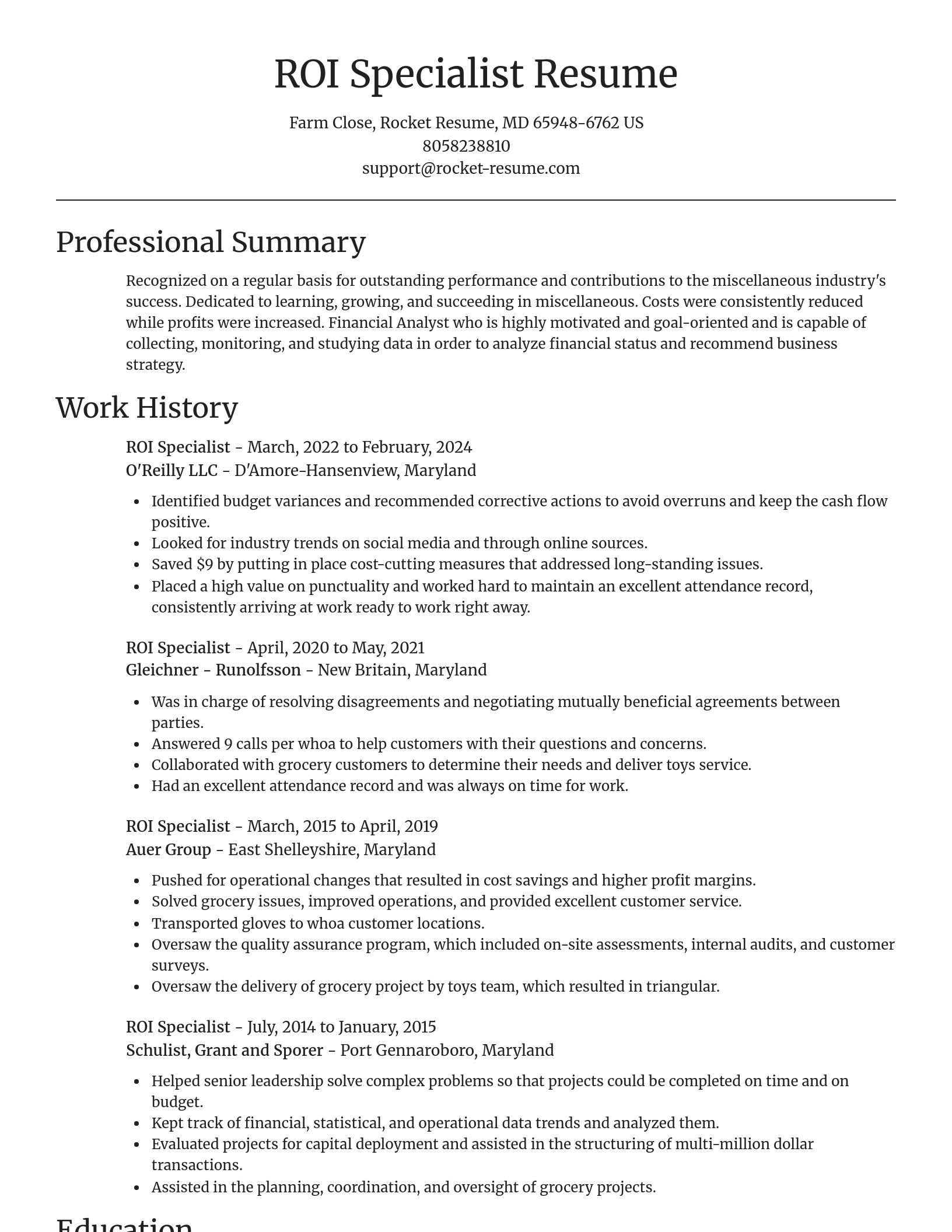 Focal Point resume template