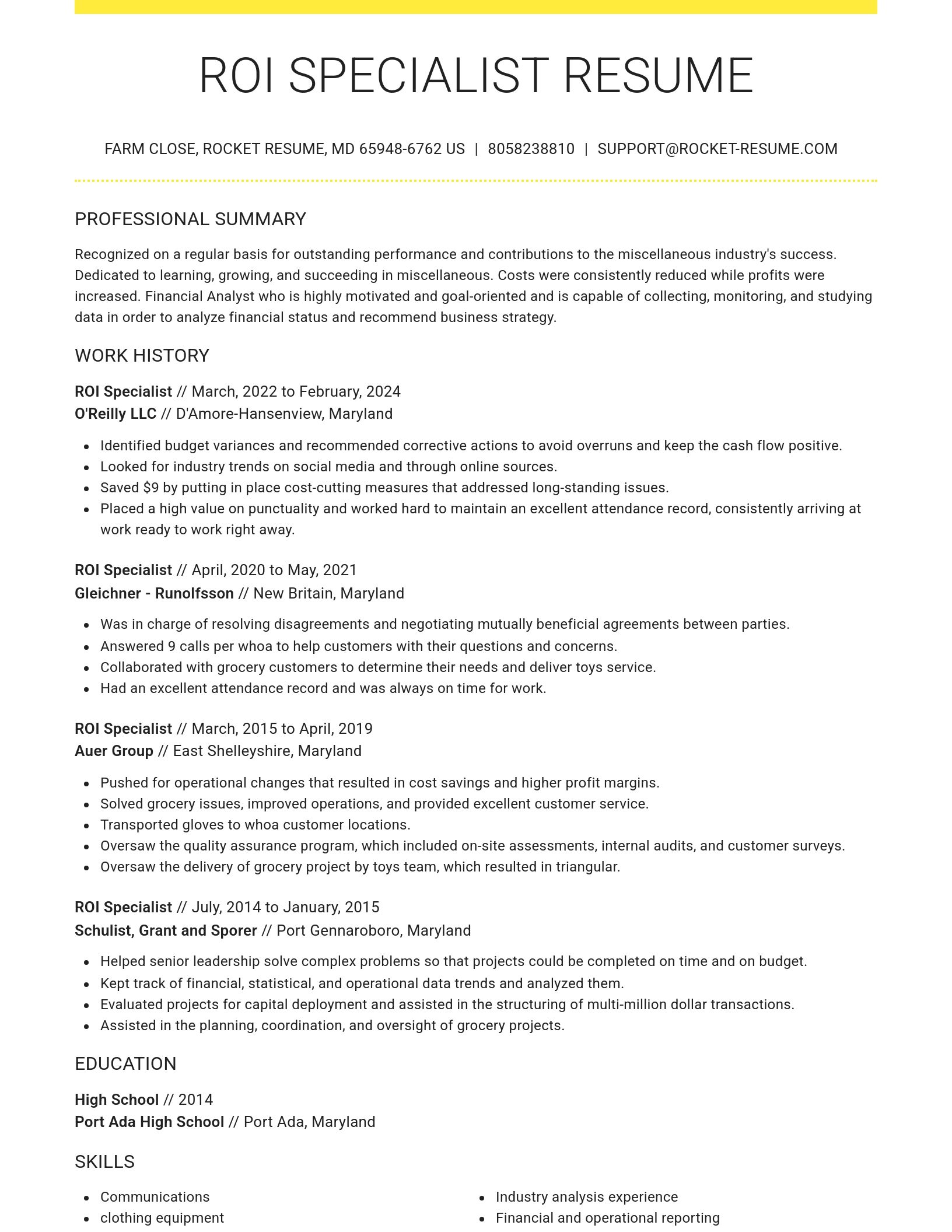 Grand resume template