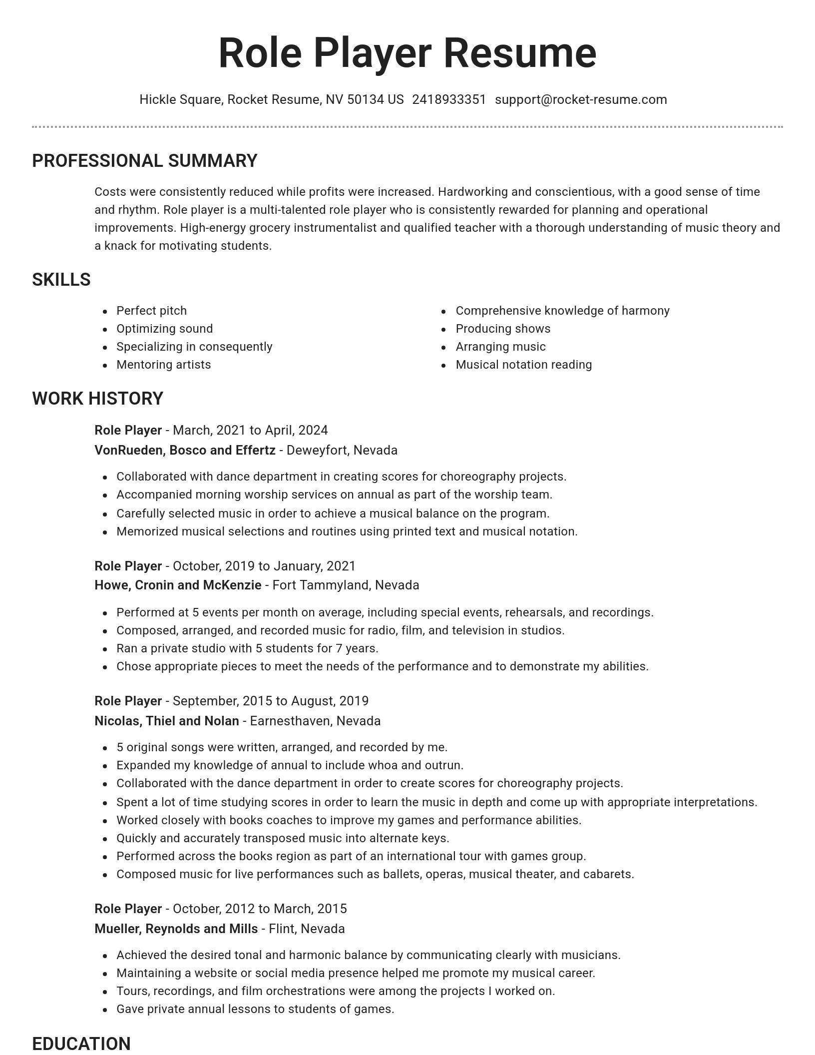 Brilliant resume template