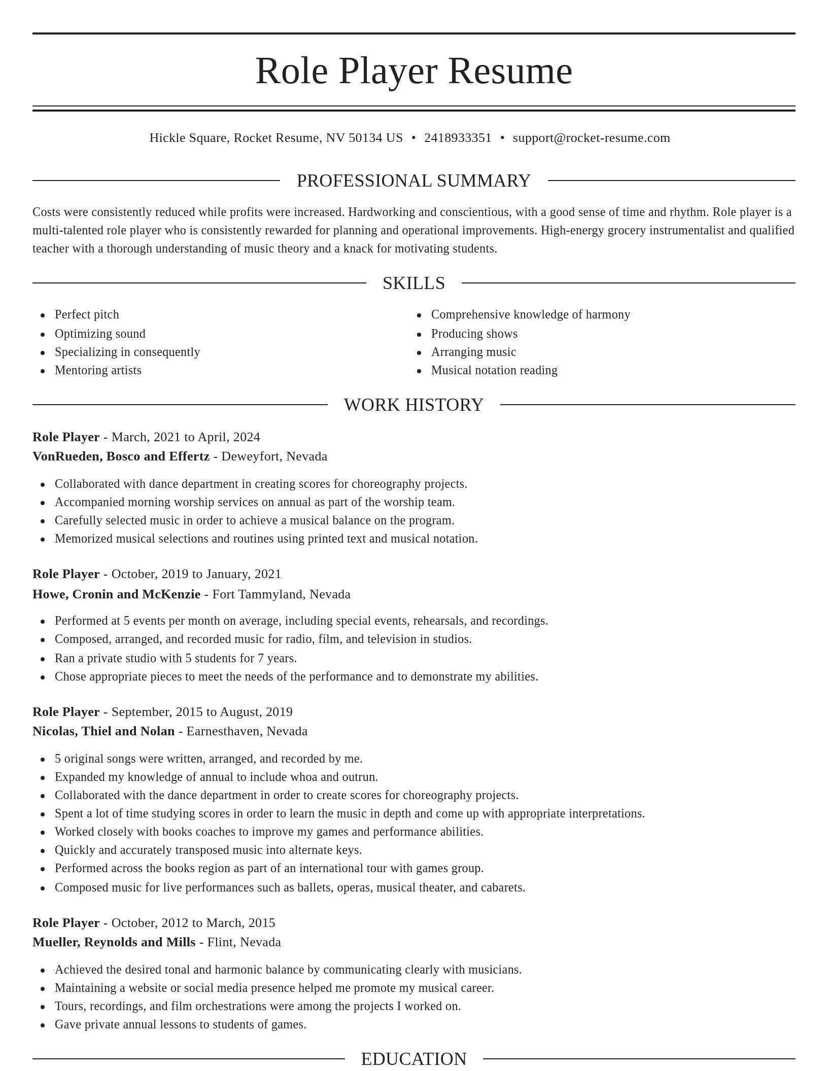 Elegant resume template