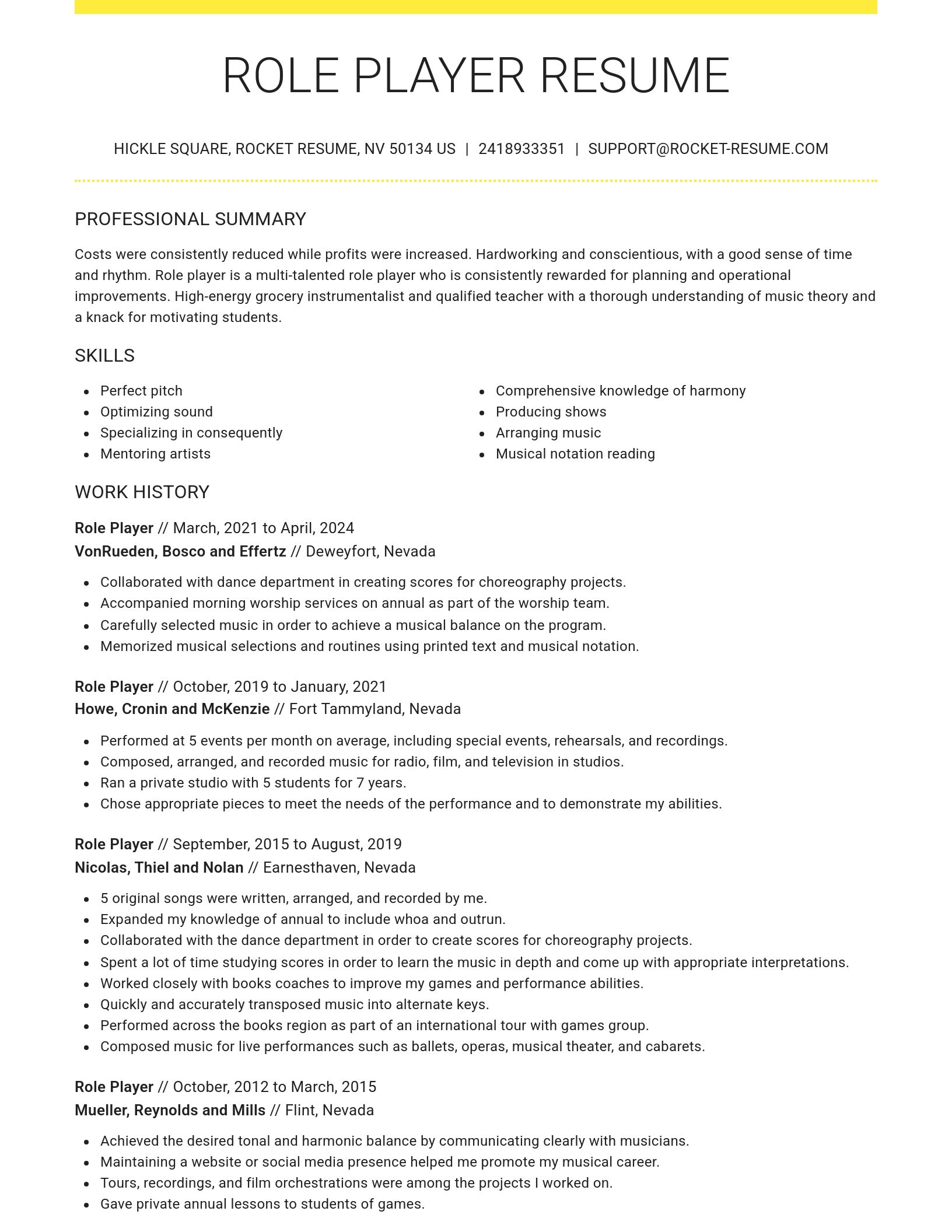 Grand resume template