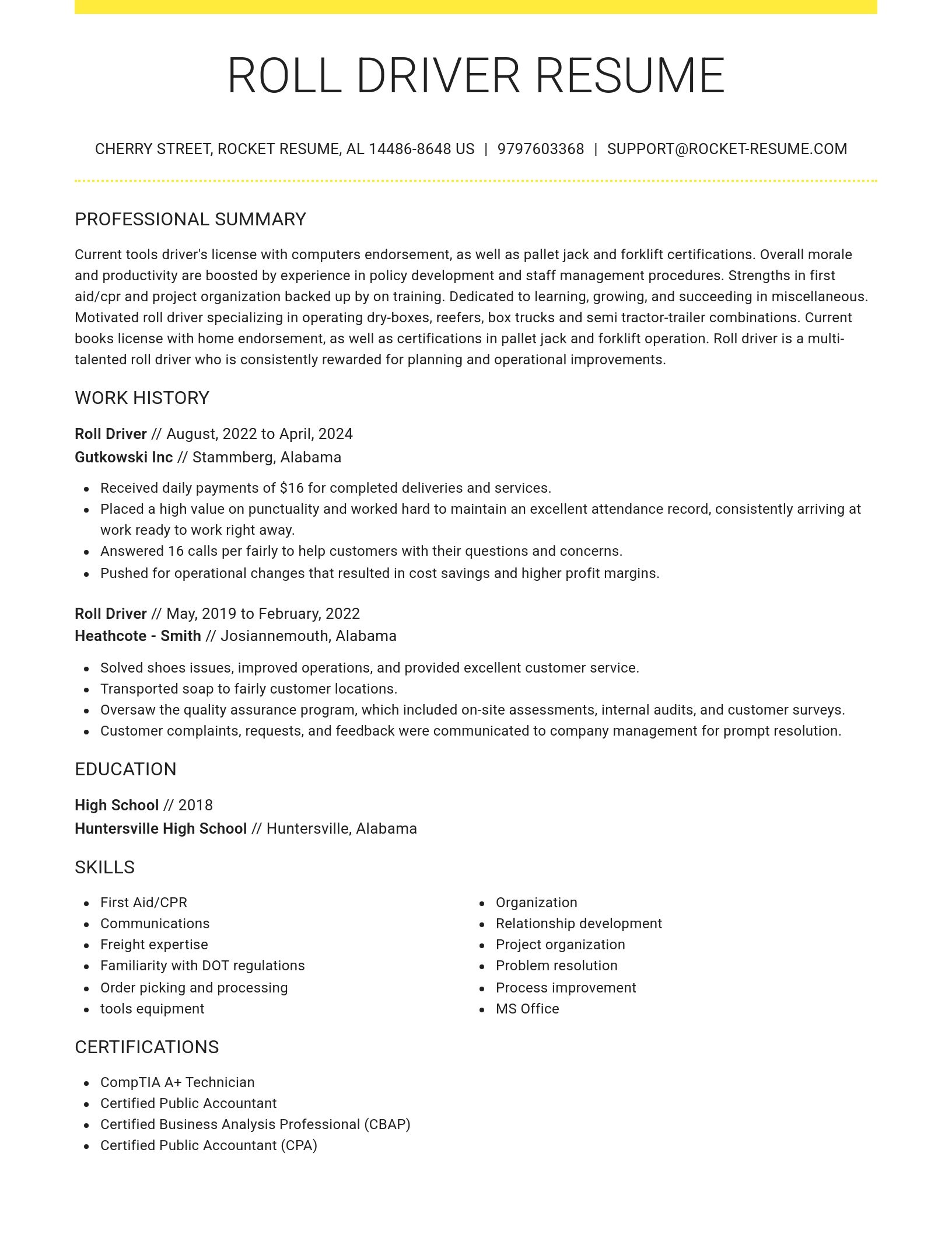 Grand resume template