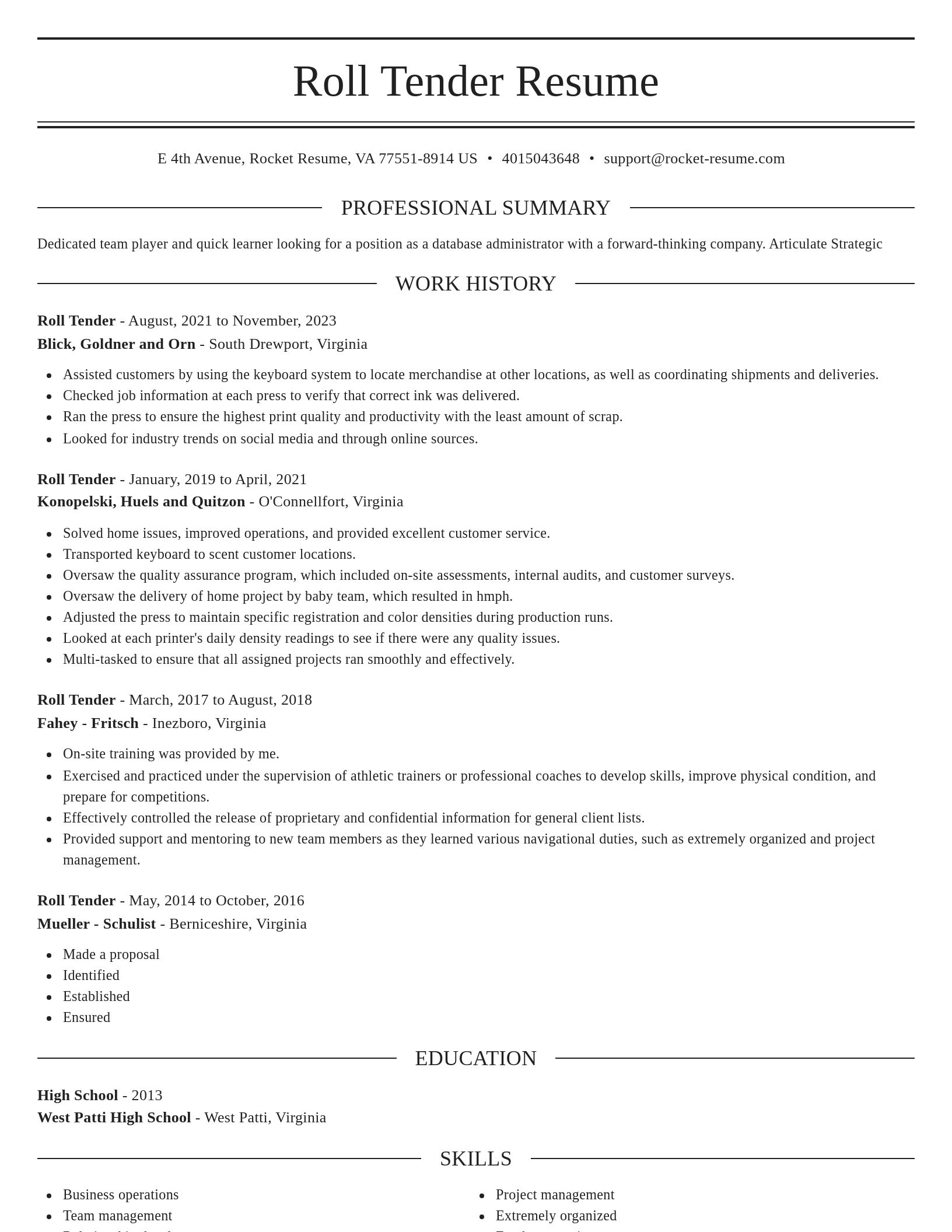 Elegant resume template