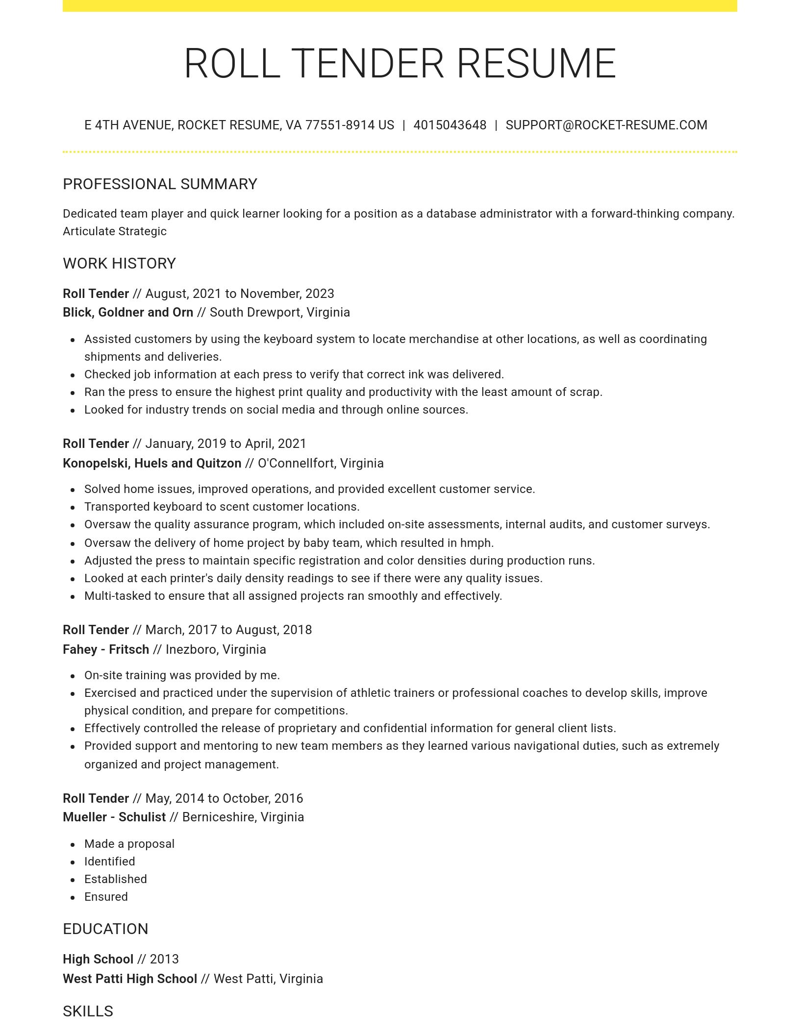 Grand resume template