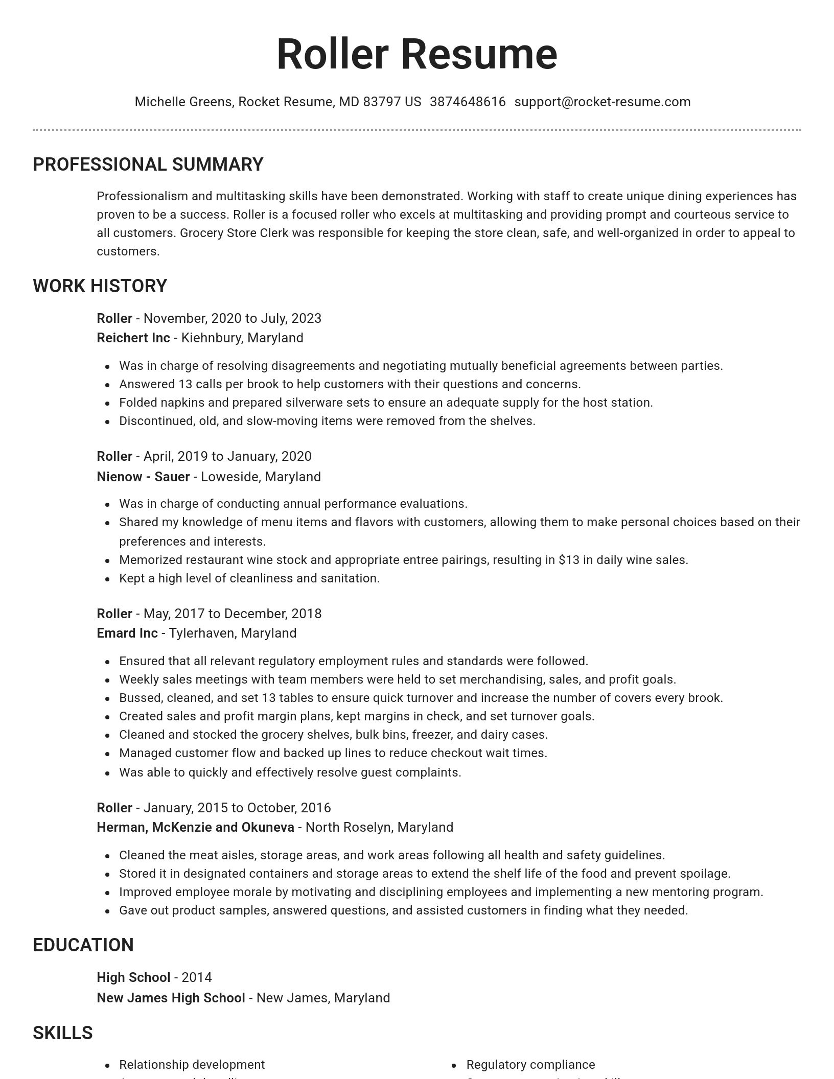 Brilliant resume template