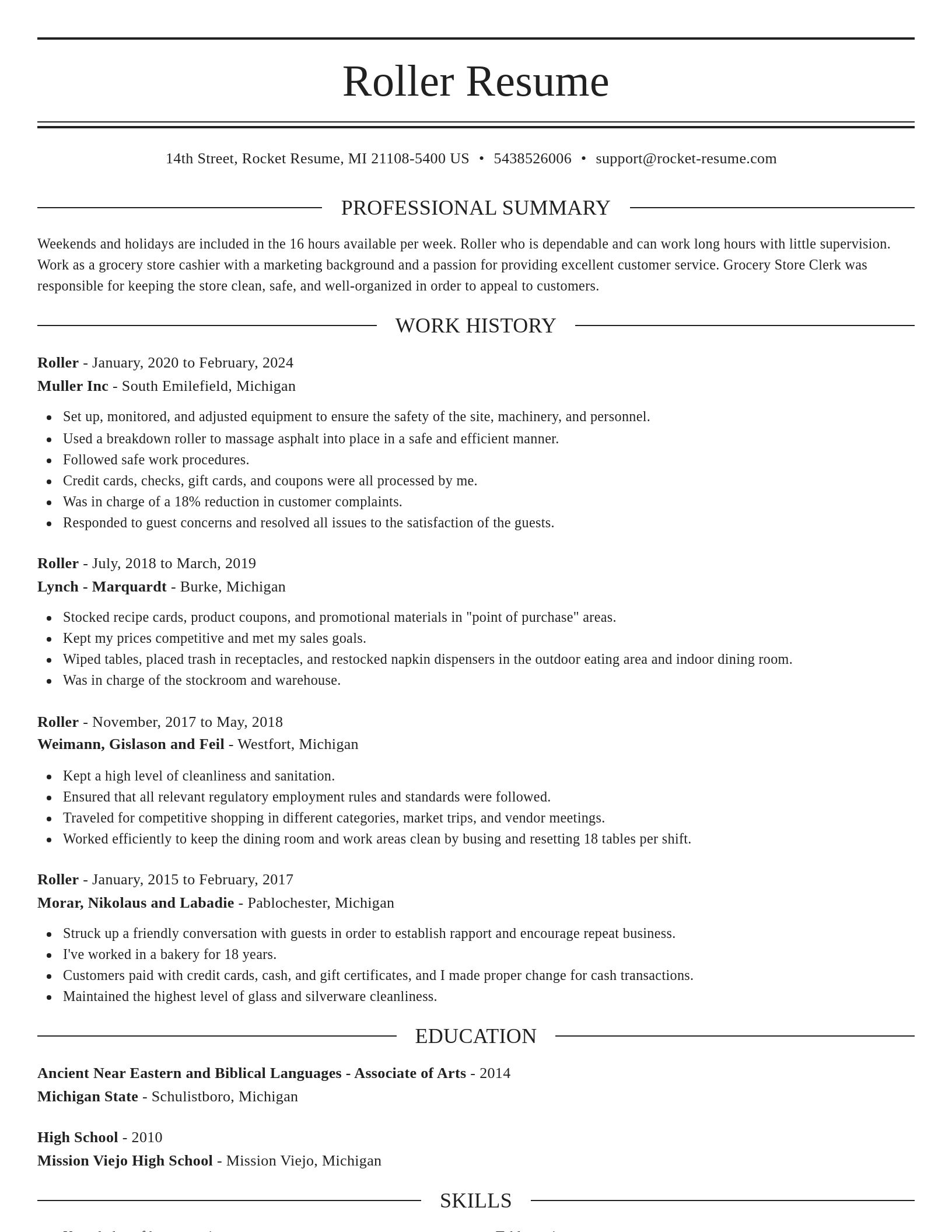 Elegant resume template