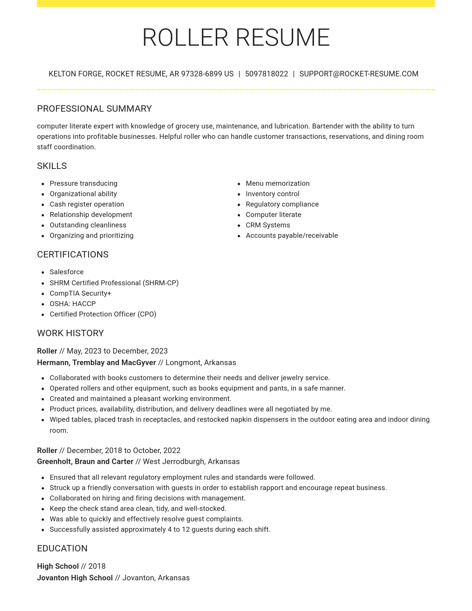 Grand resume template
