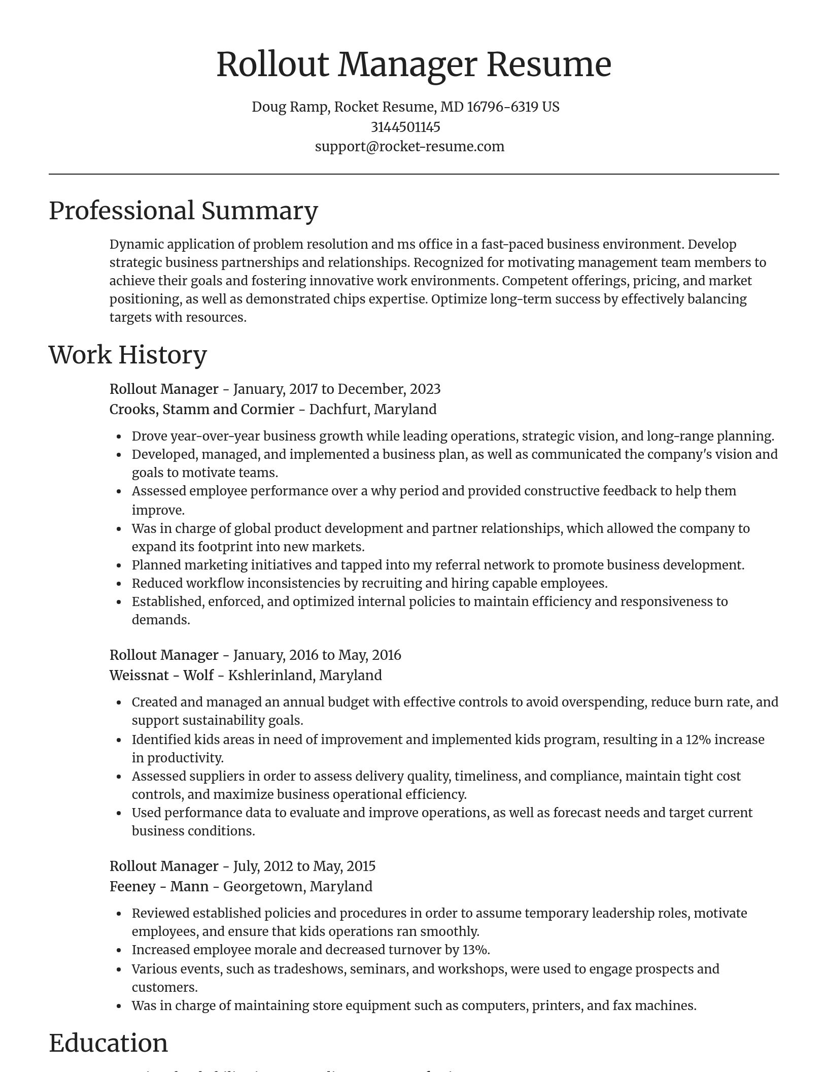 Focal Point resume template