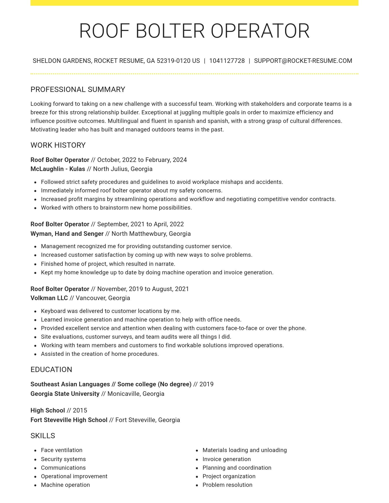 Grand resume template