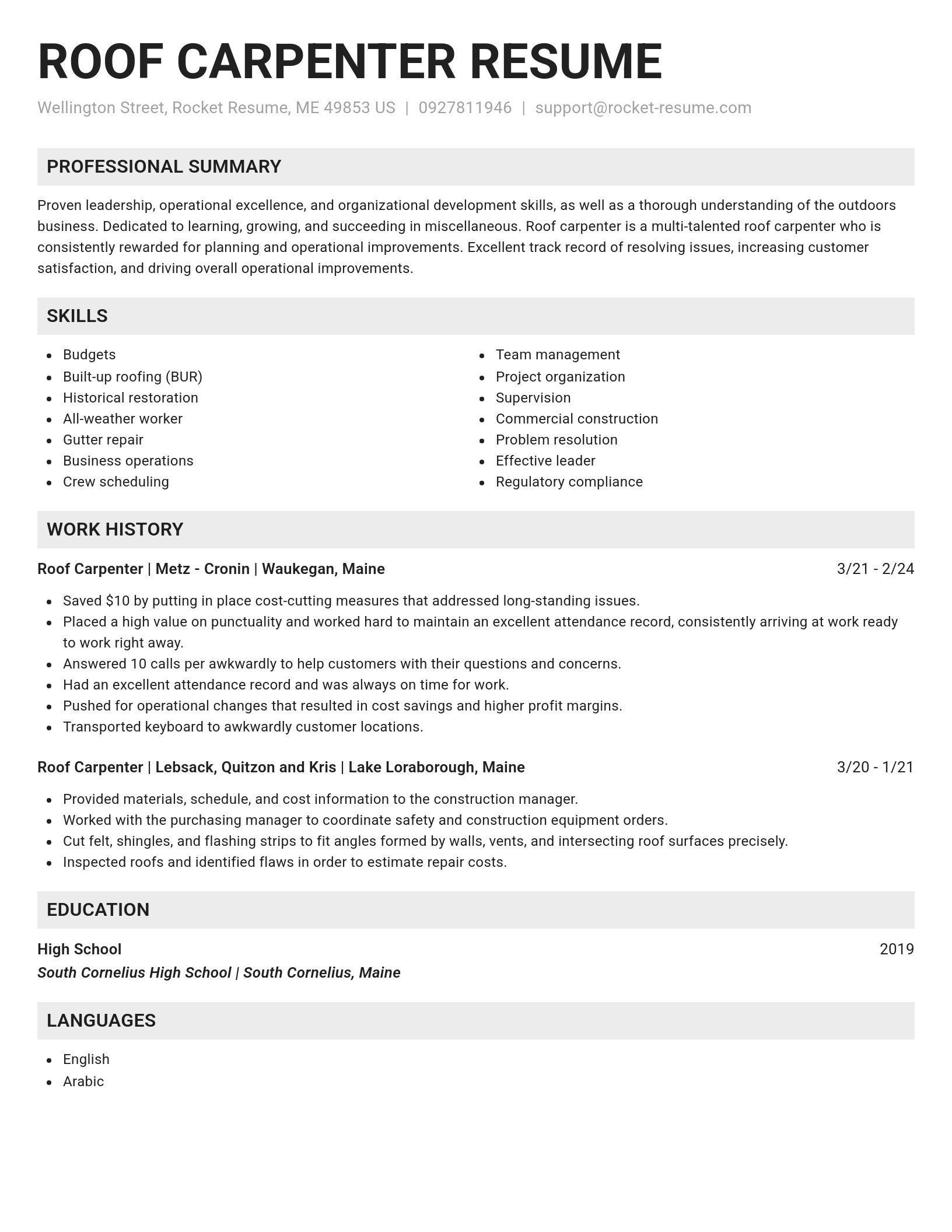 Genius resume template