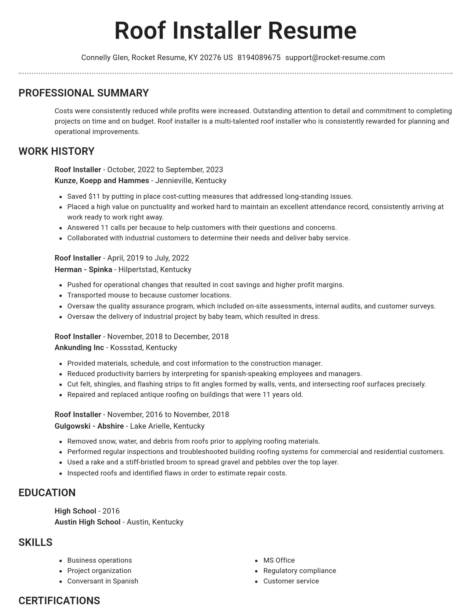 Brilliant resume template