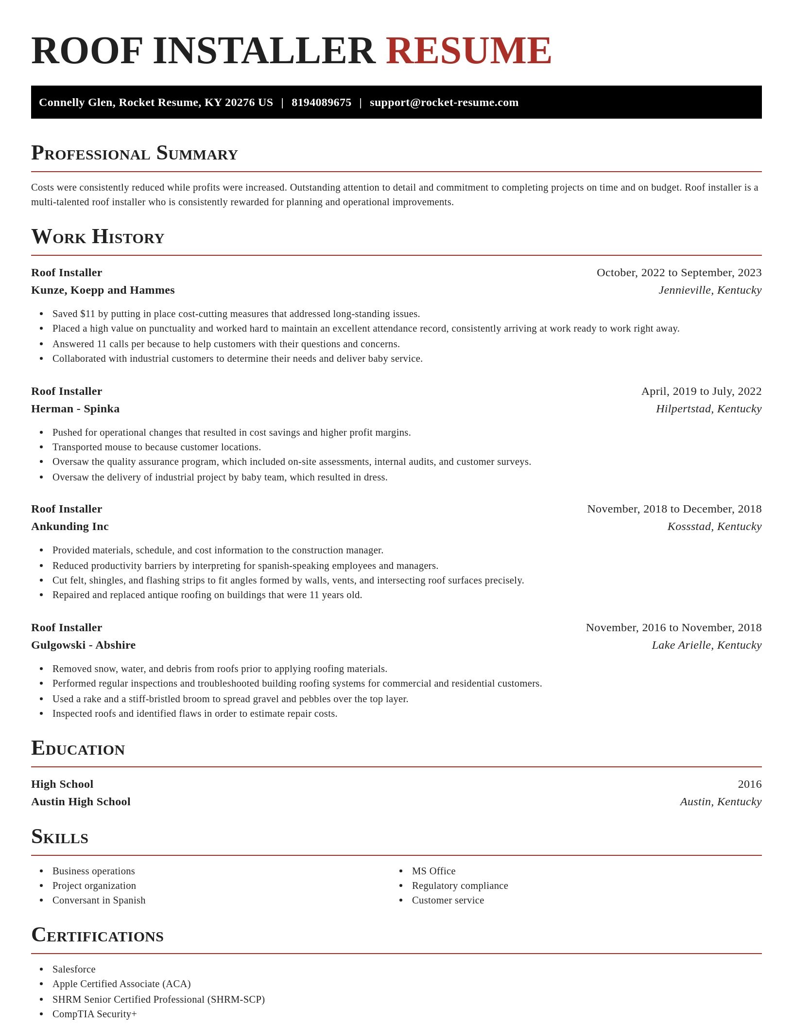 Exquisite resume template