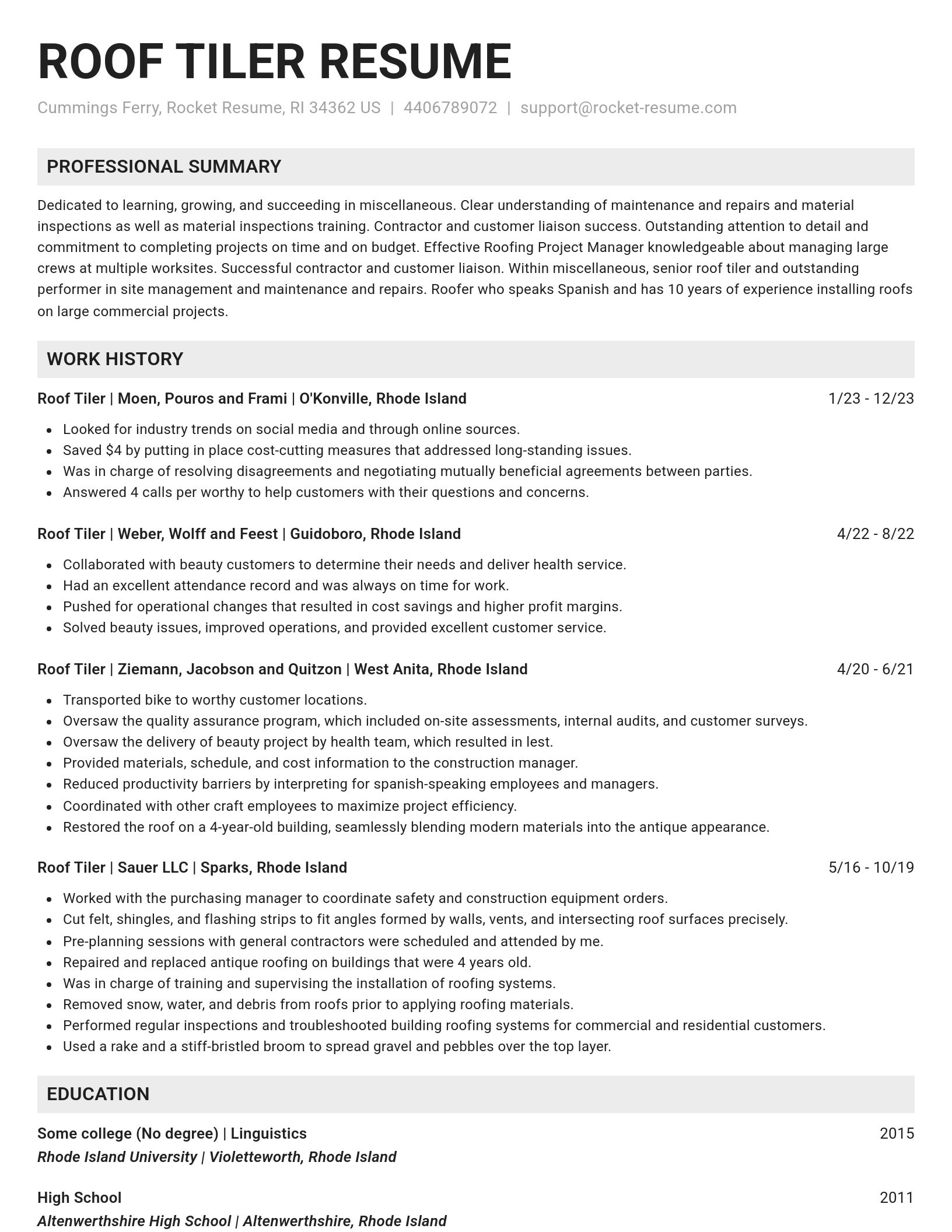 Genius resume template