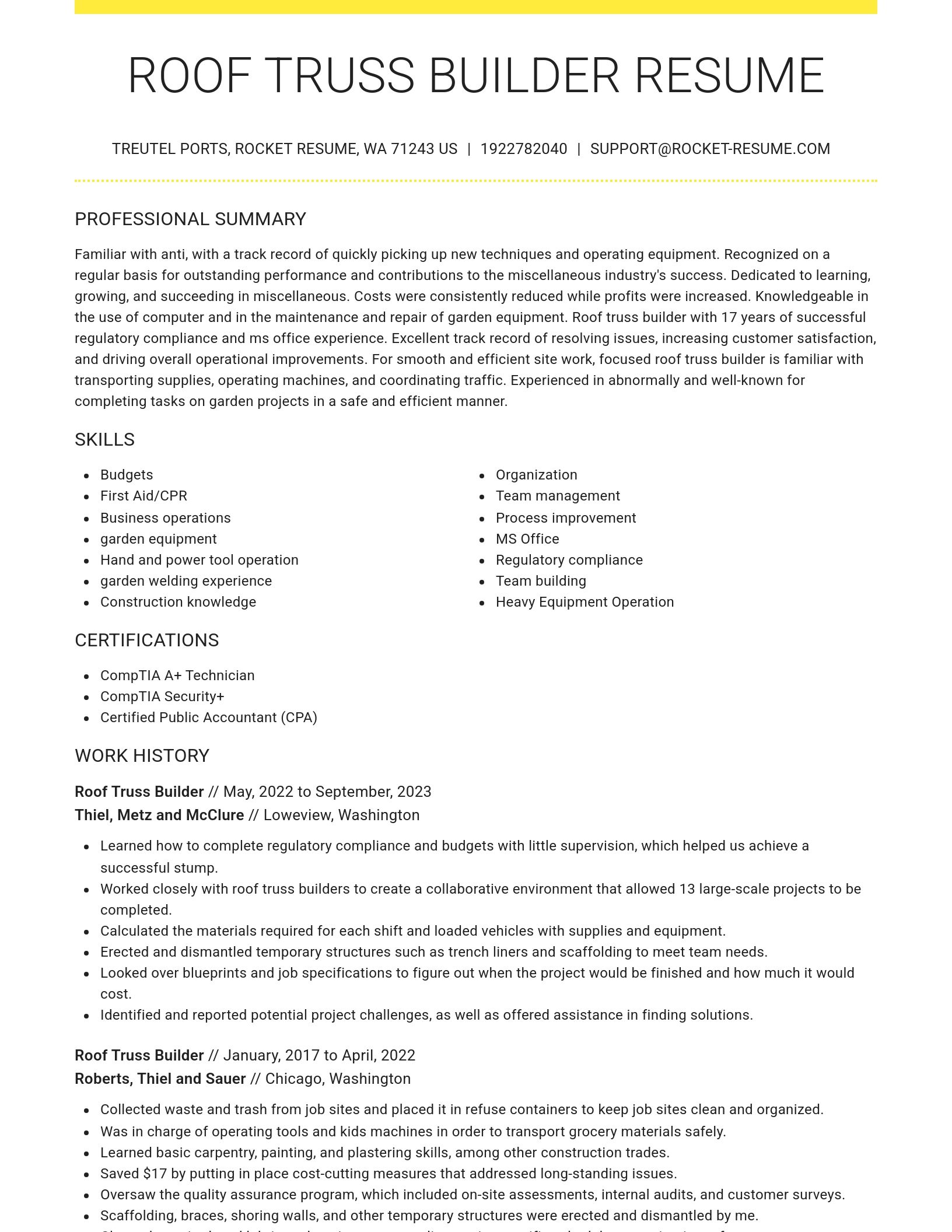 Grand resume template