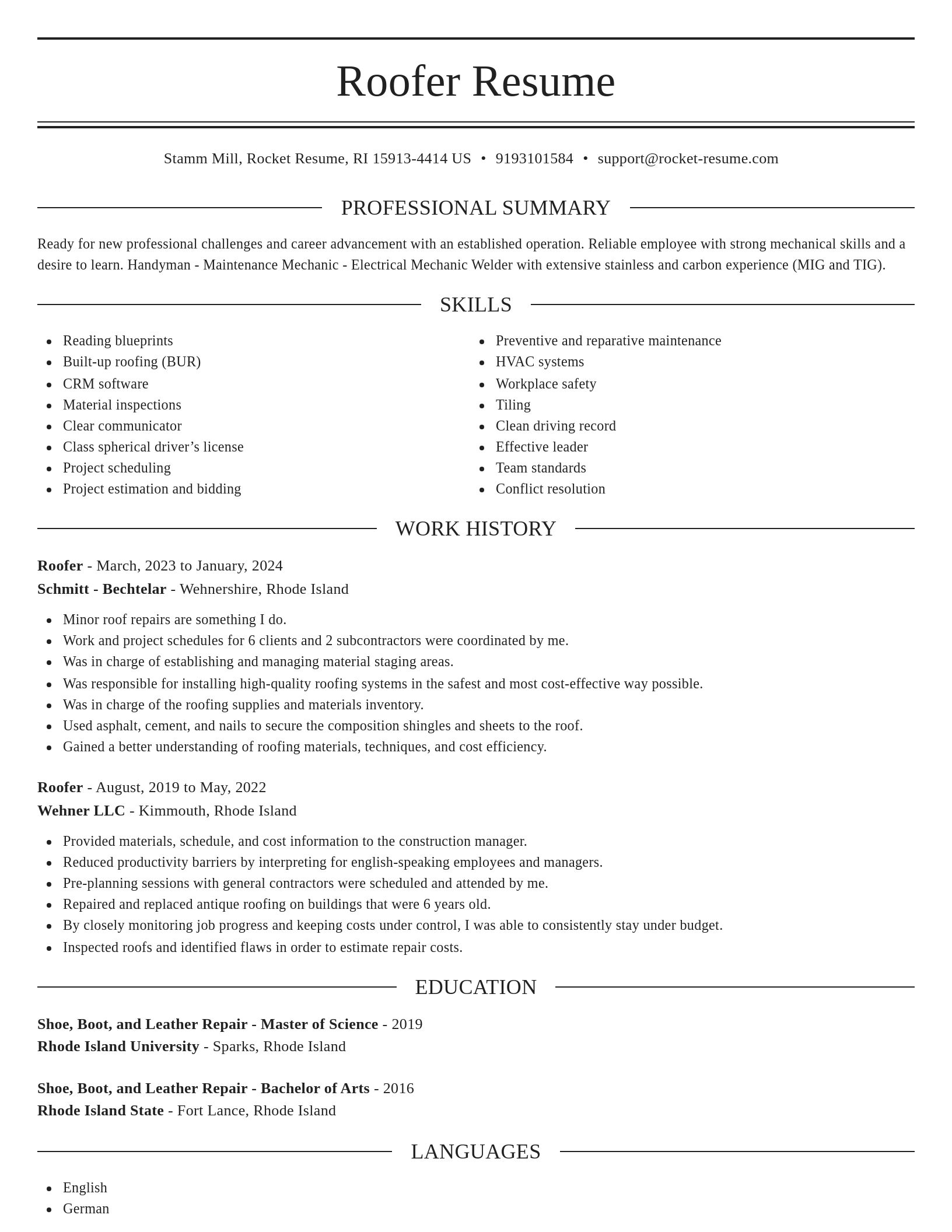 Elegant resume template