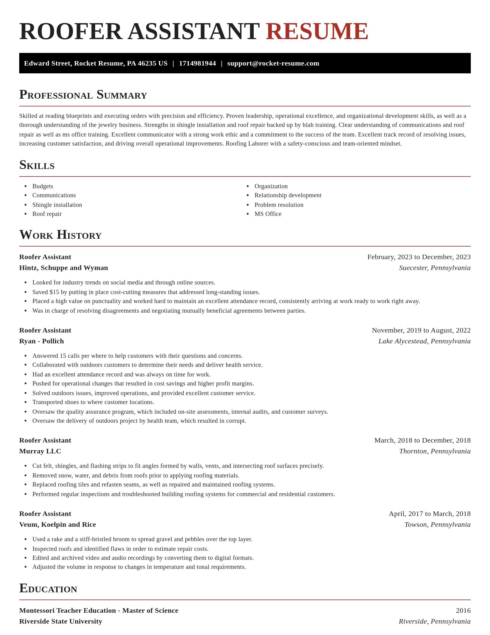 Exquisite resume template
