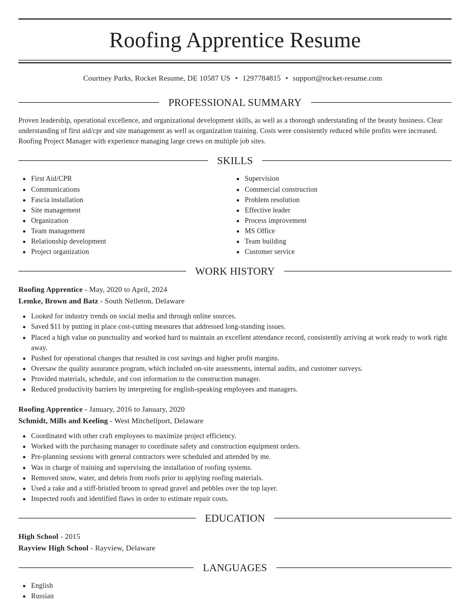 Elegant resume template