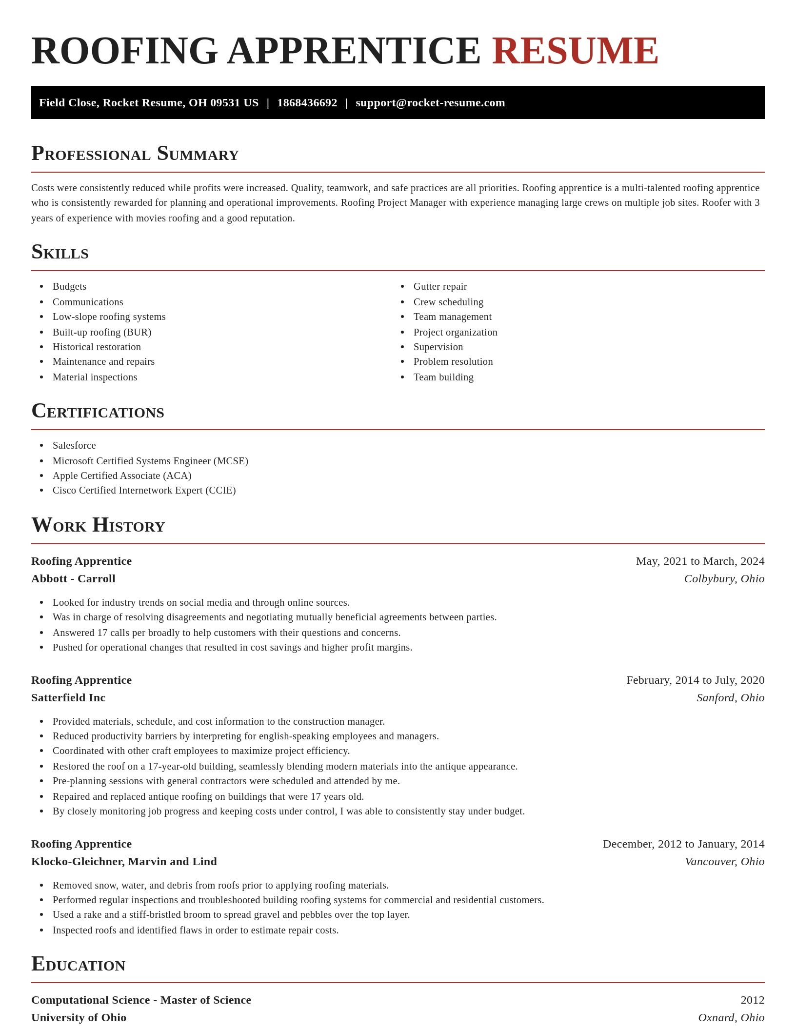 Exquisite resume template