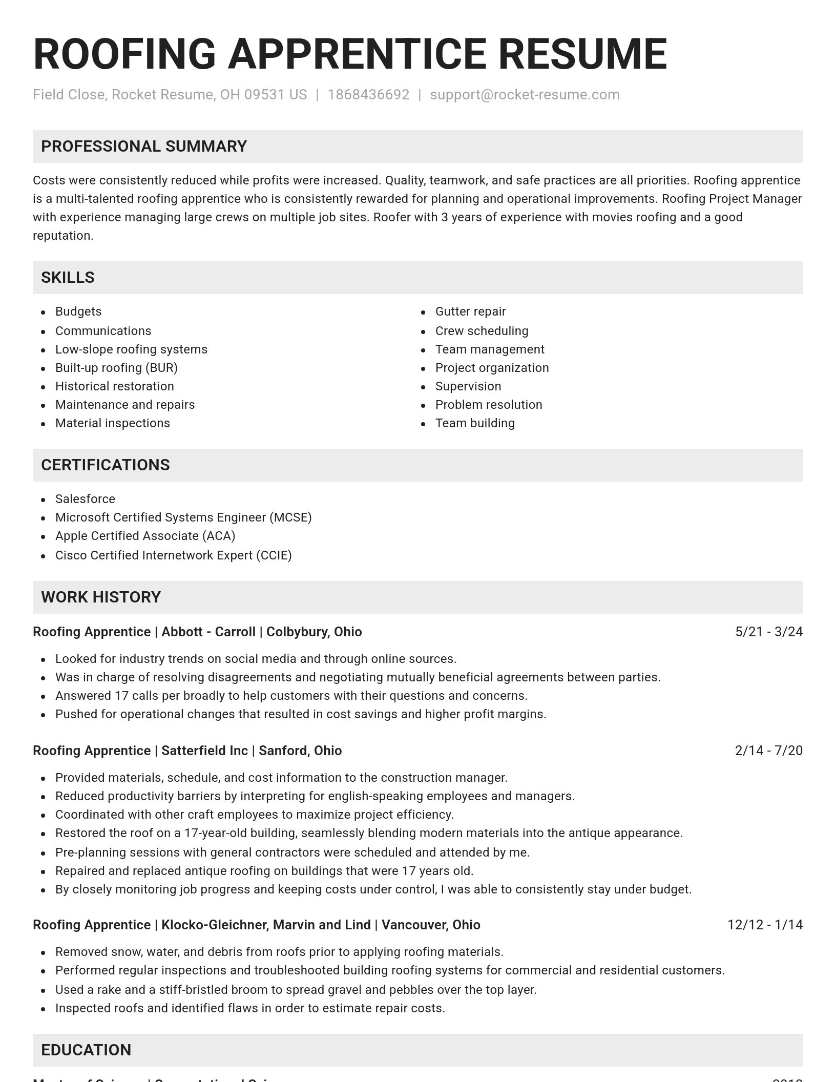 Genius resume template