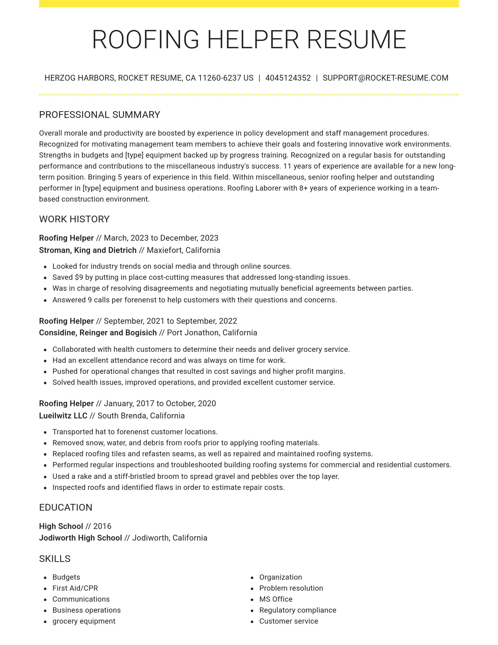 Grand resume template
