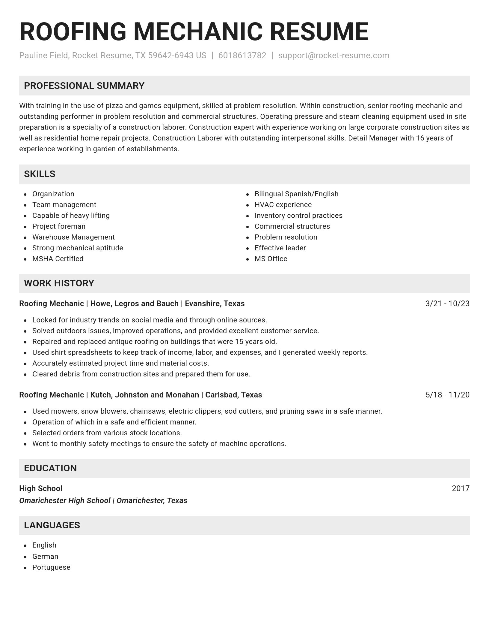 Genius resume template