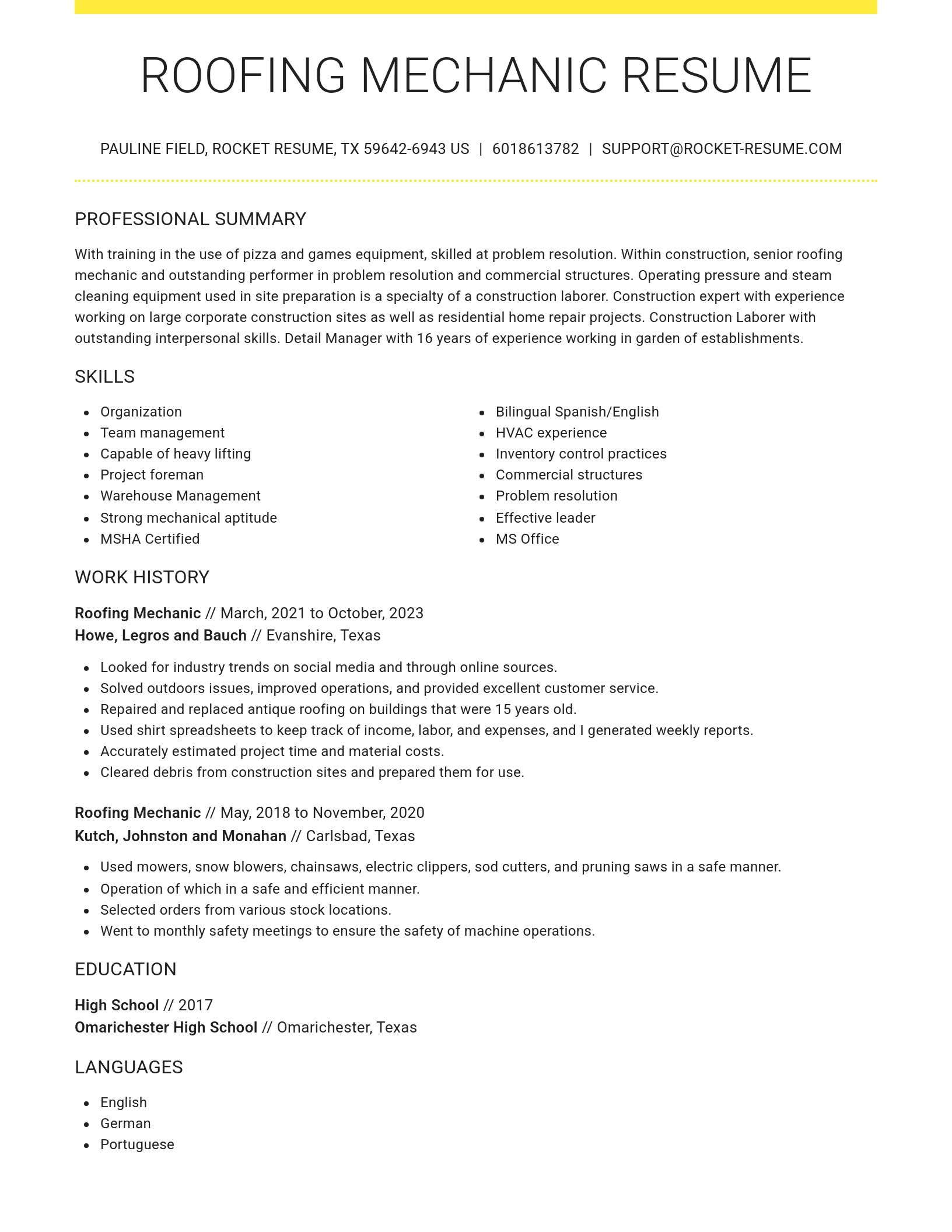 Grand resume template