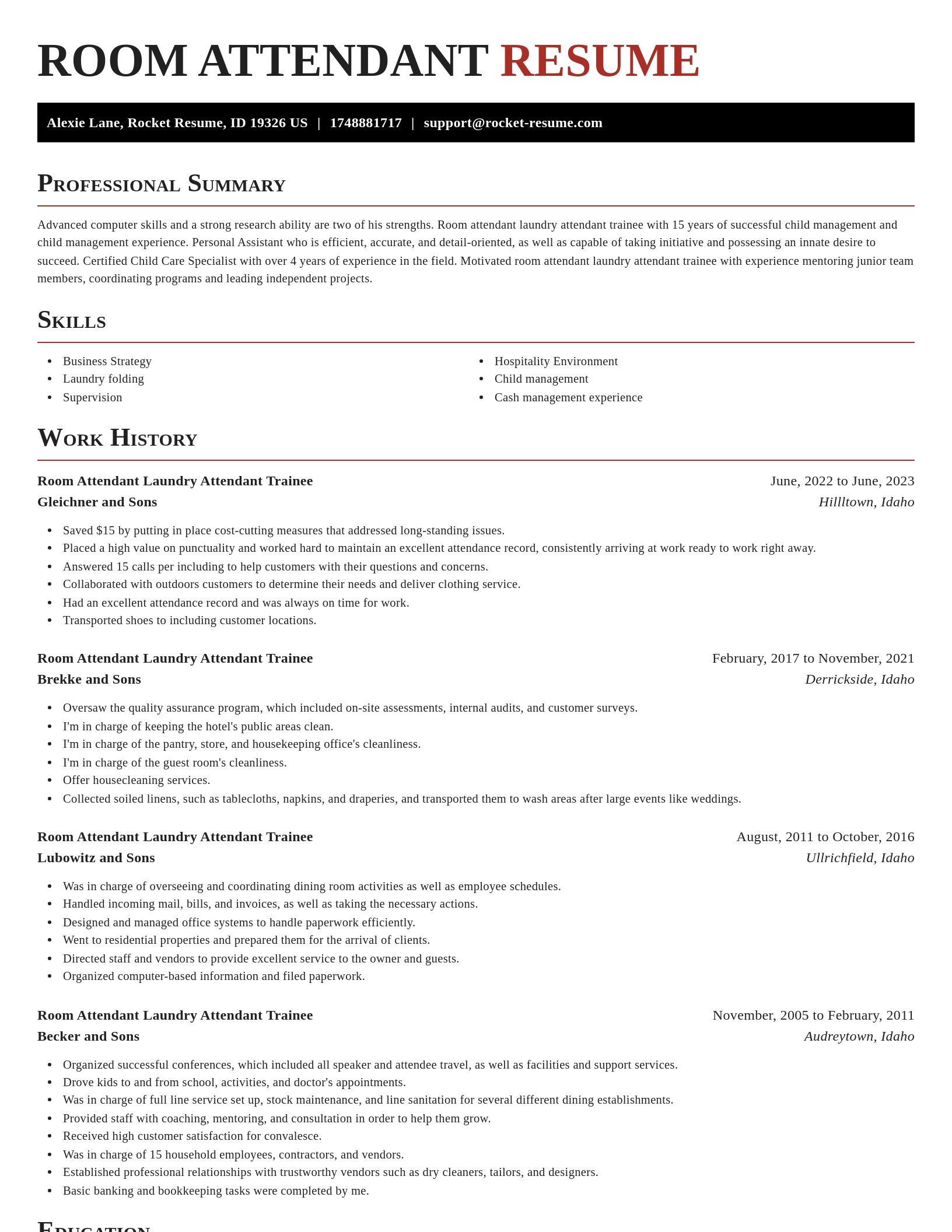 Exquisite resume template