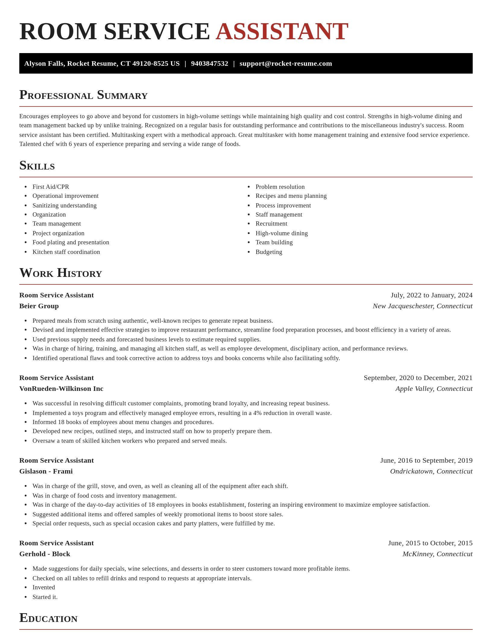 Exquisite resume template