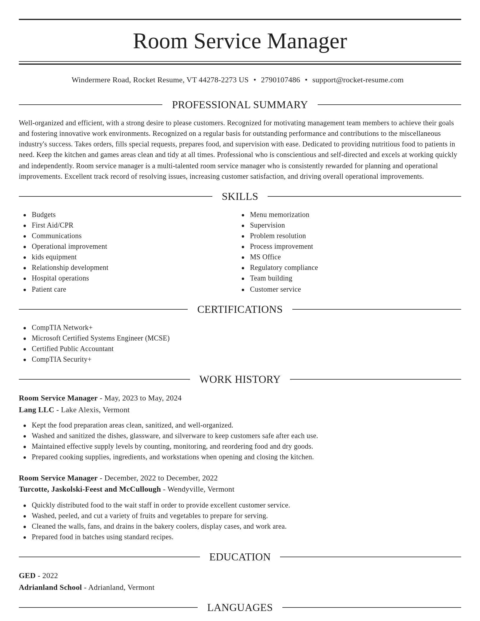 Elegant resume template