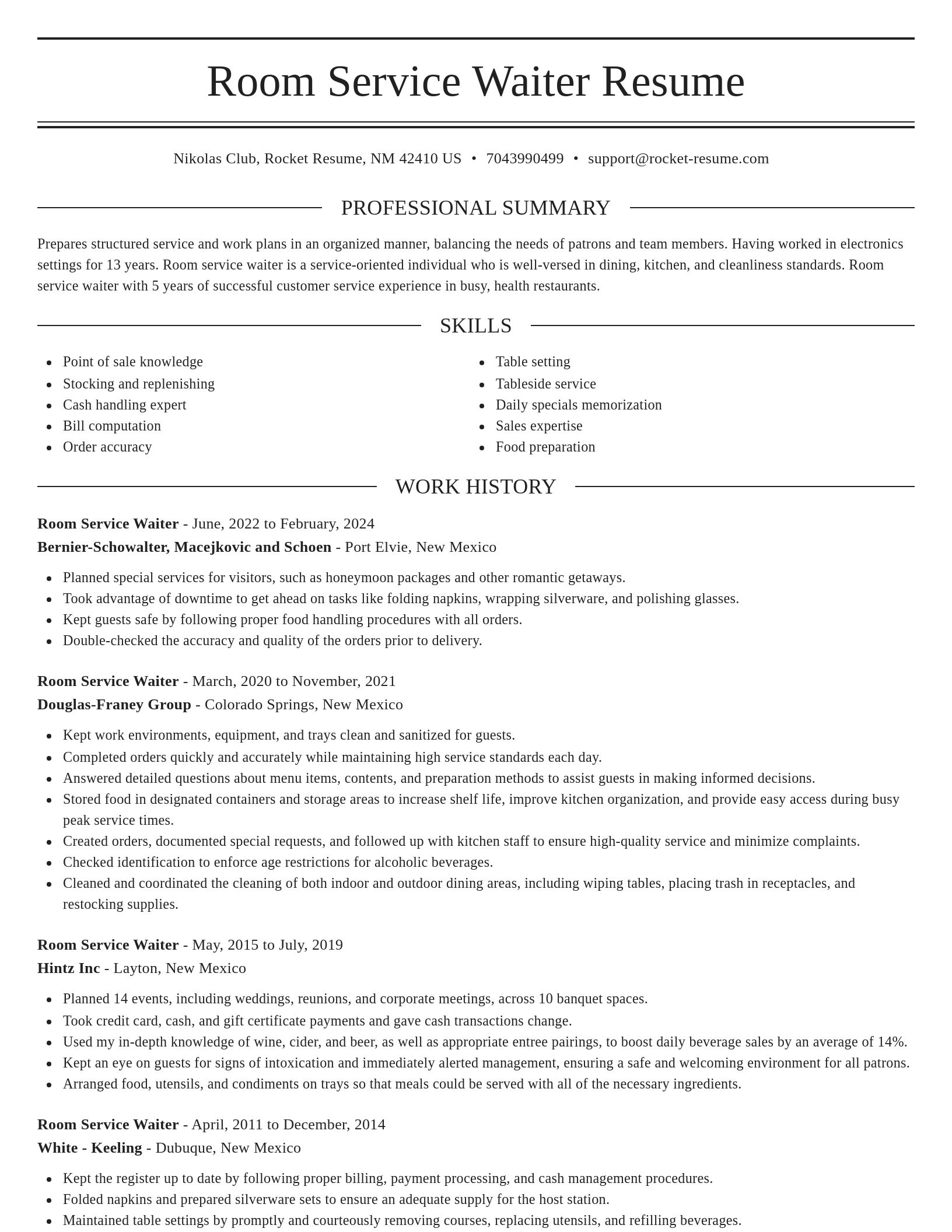 Elegant resume template