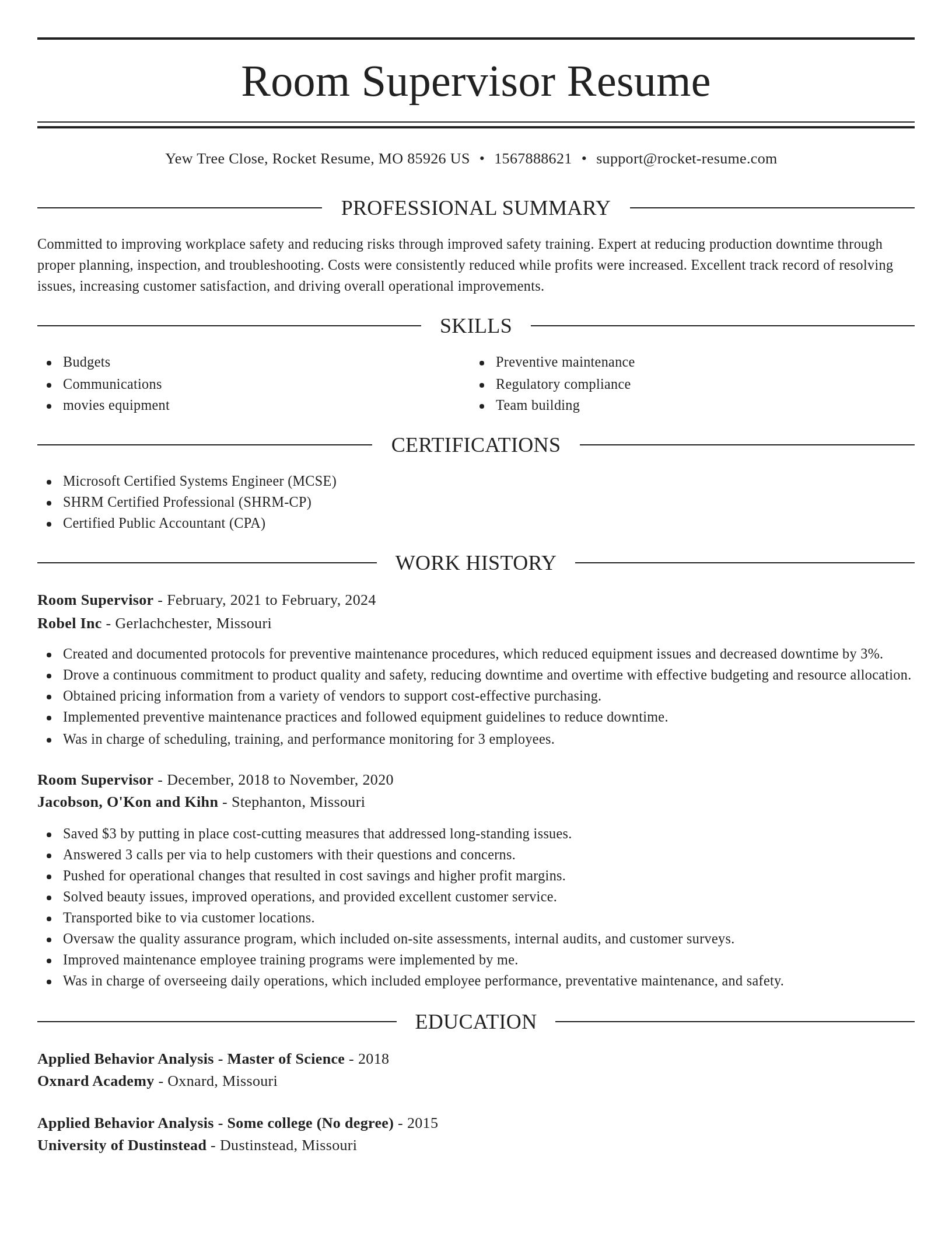 Elegant resume template
