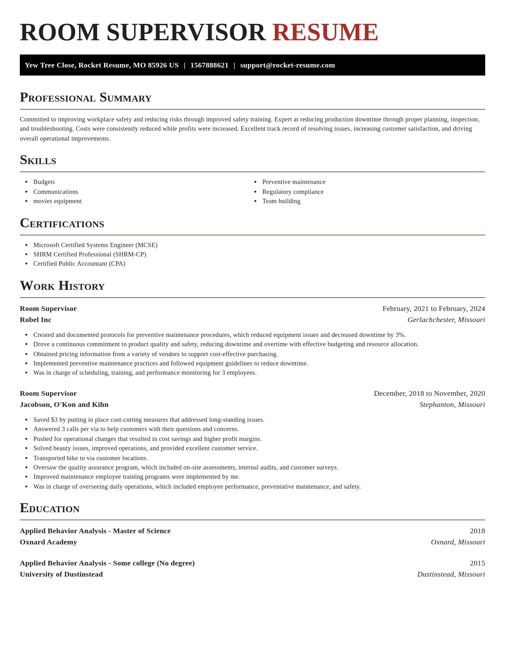 Exquisite resume template